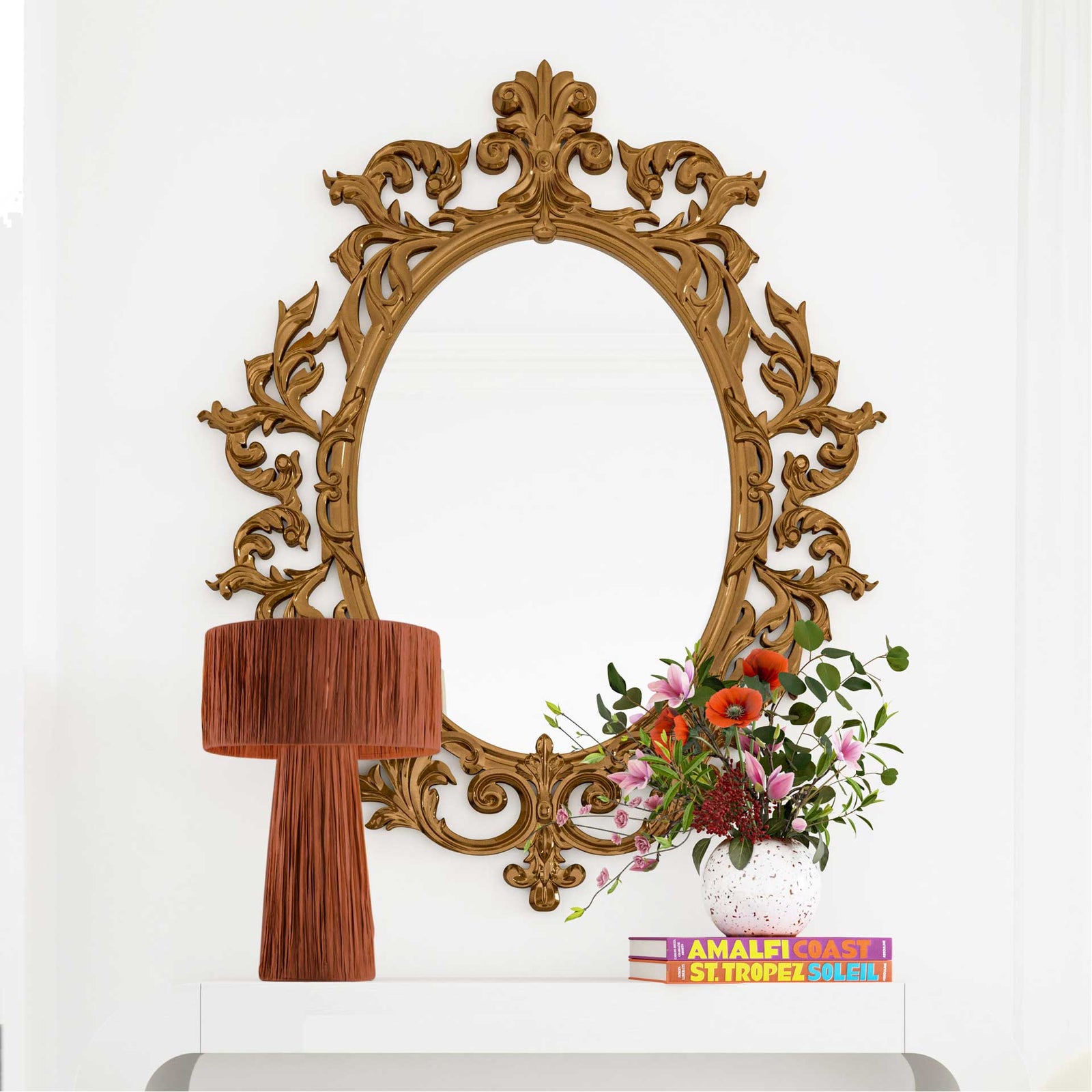 Shannon Rafia Table Lamp Brick