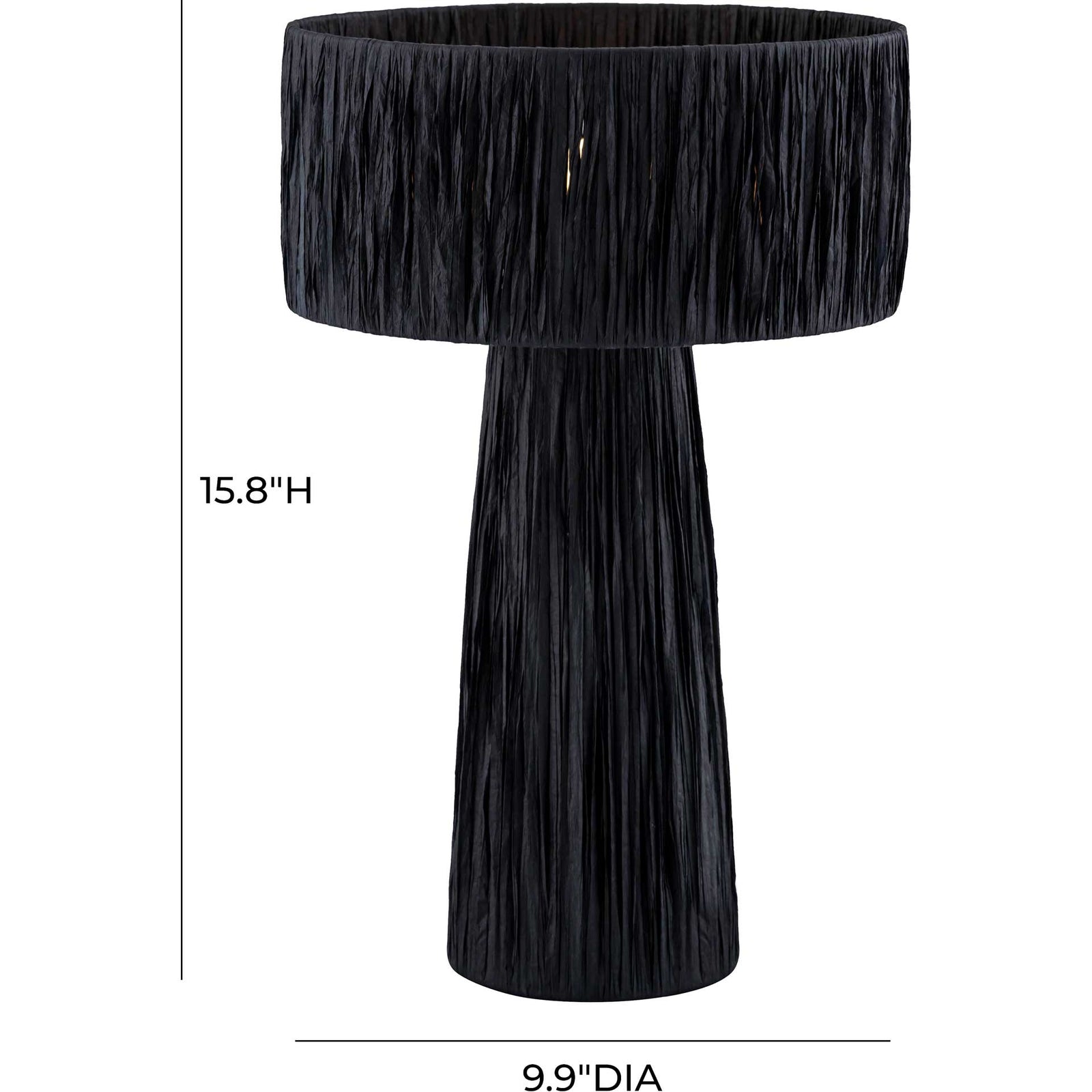 Shannon Rafia Table Lamp Black