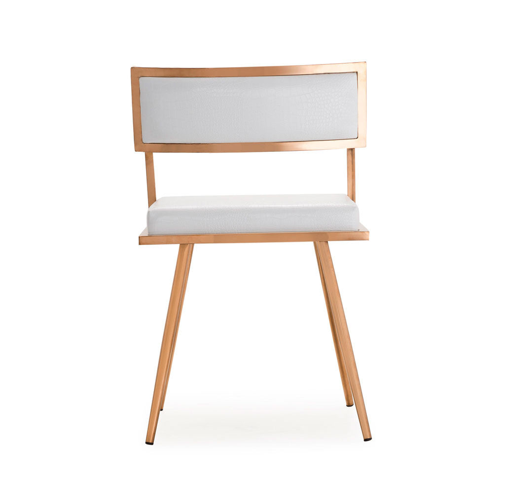 Marion White Croc Arm Chair (Set of 2)