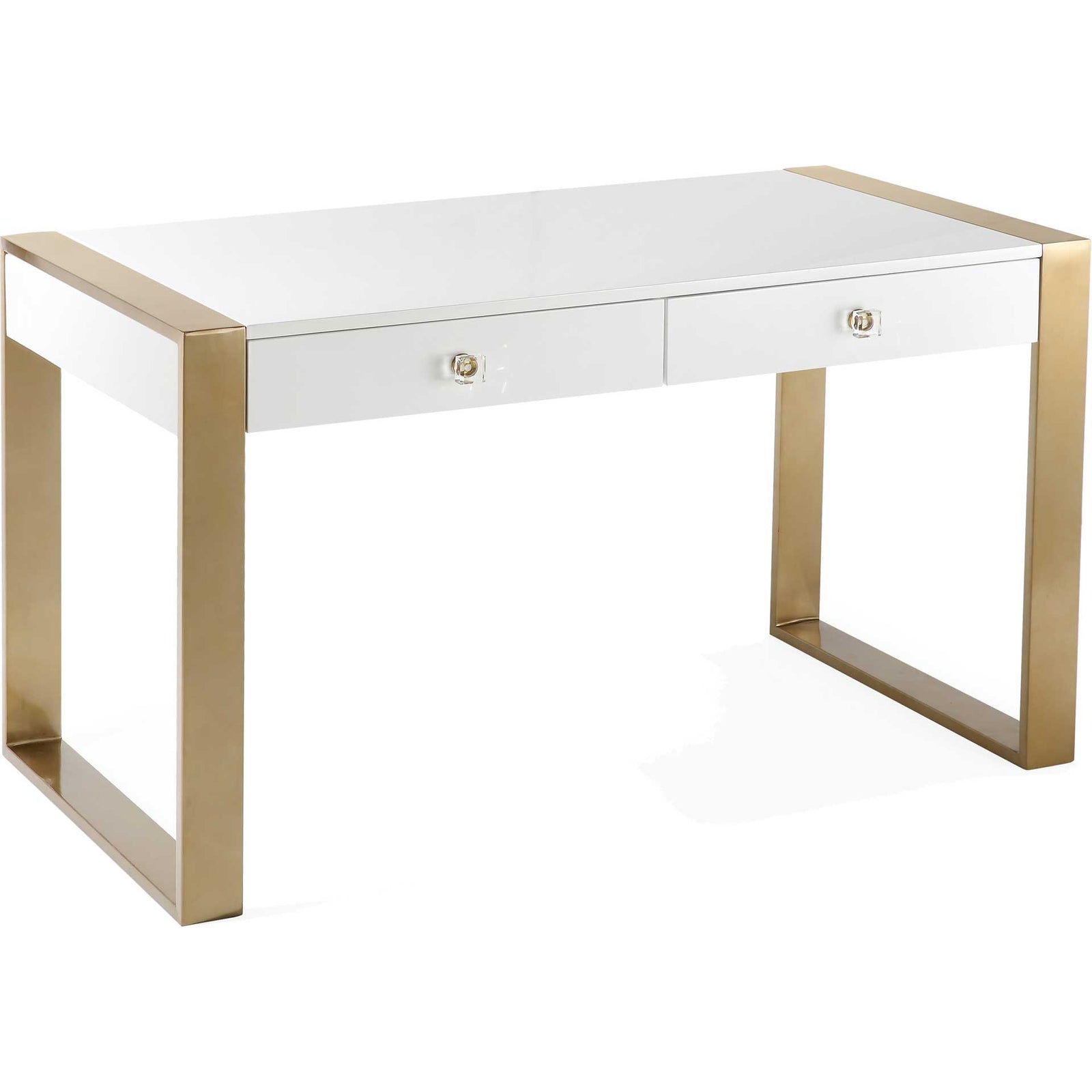 Kaira Writing Desk Gold/White