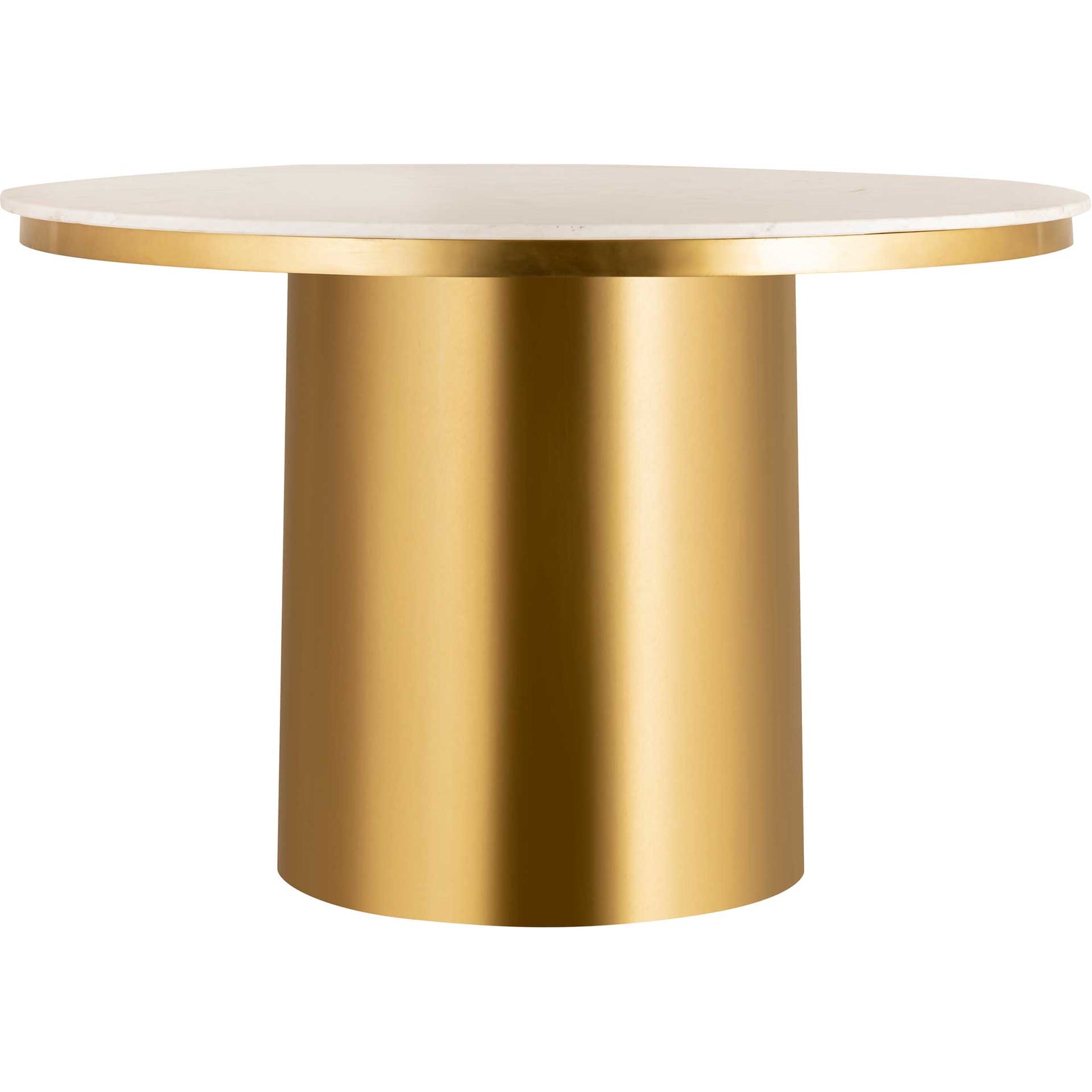 Alisha Marble Dining Table Gold/White