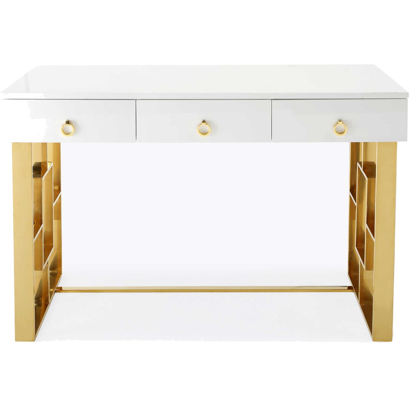 Audrina Lacquer Desk White