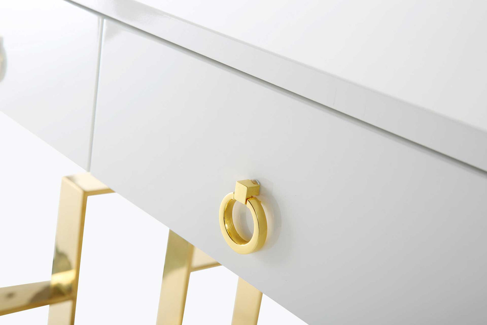 Audrina Lacquer Desk White