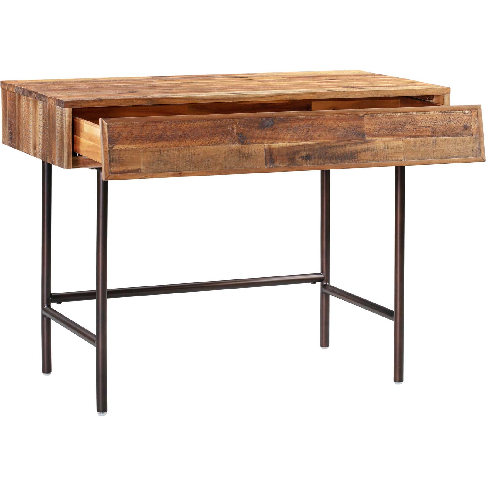 Boston Wooden Mini Desk Rustic/Dark Brown