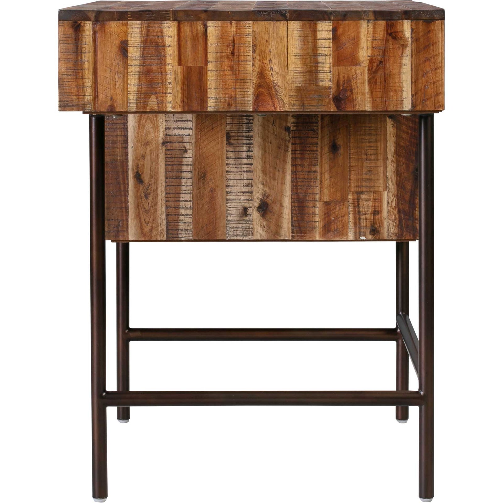 Boston Wooden Executive Desk Rustic/Dark Brown