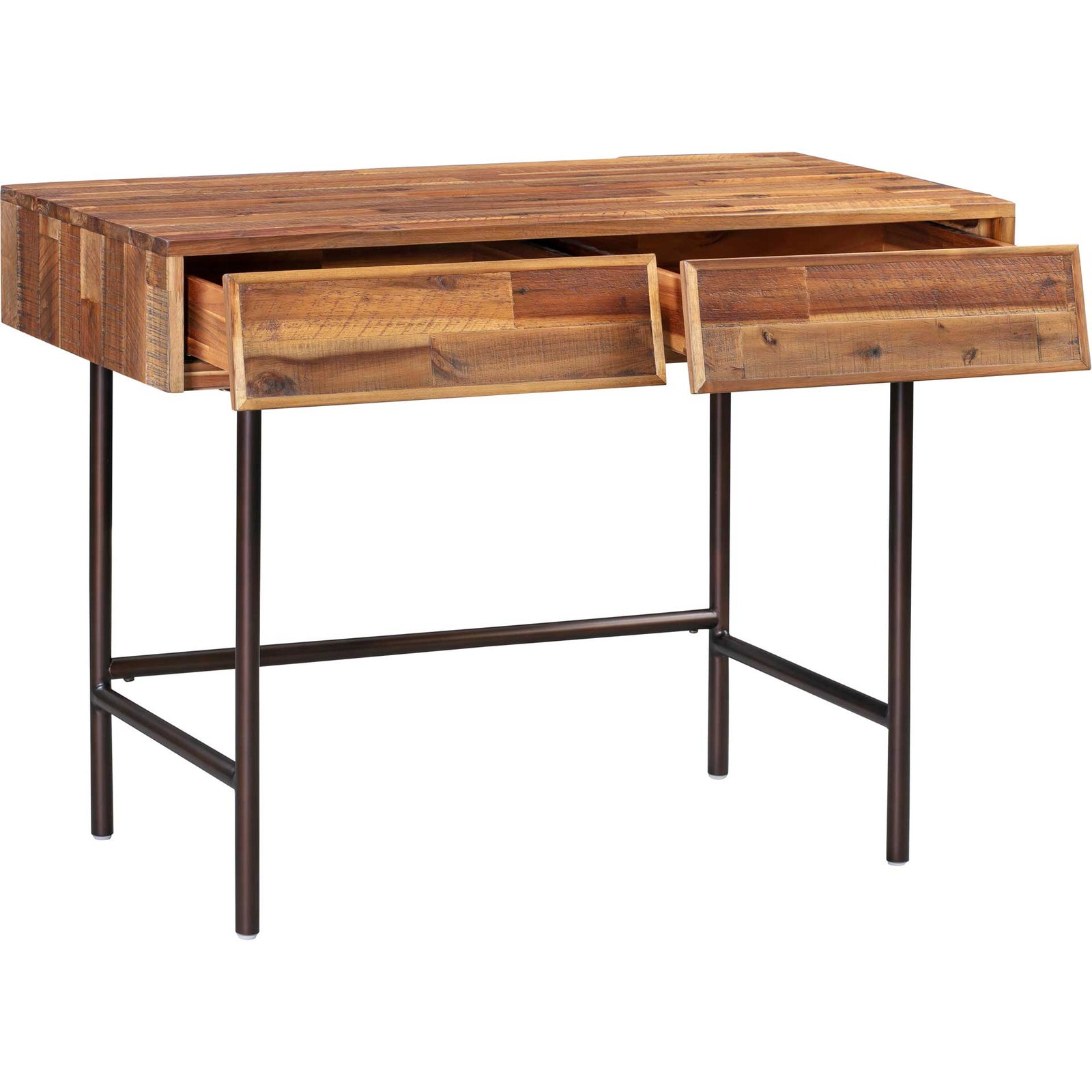 Boston Wooden Writing Desk Rustic/Dark Brown
