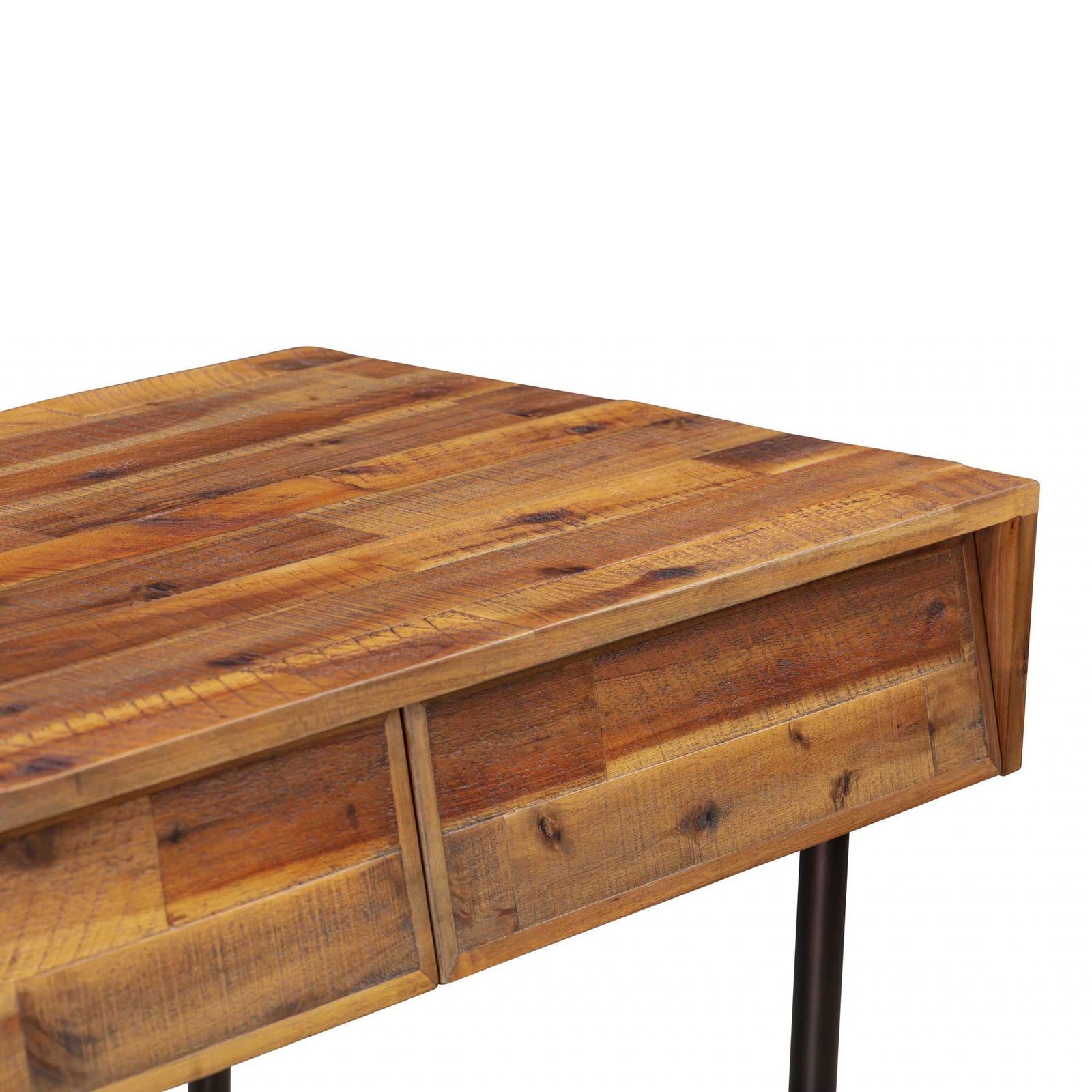Boston Wooden Writing Desk Rustic/Dark Brown