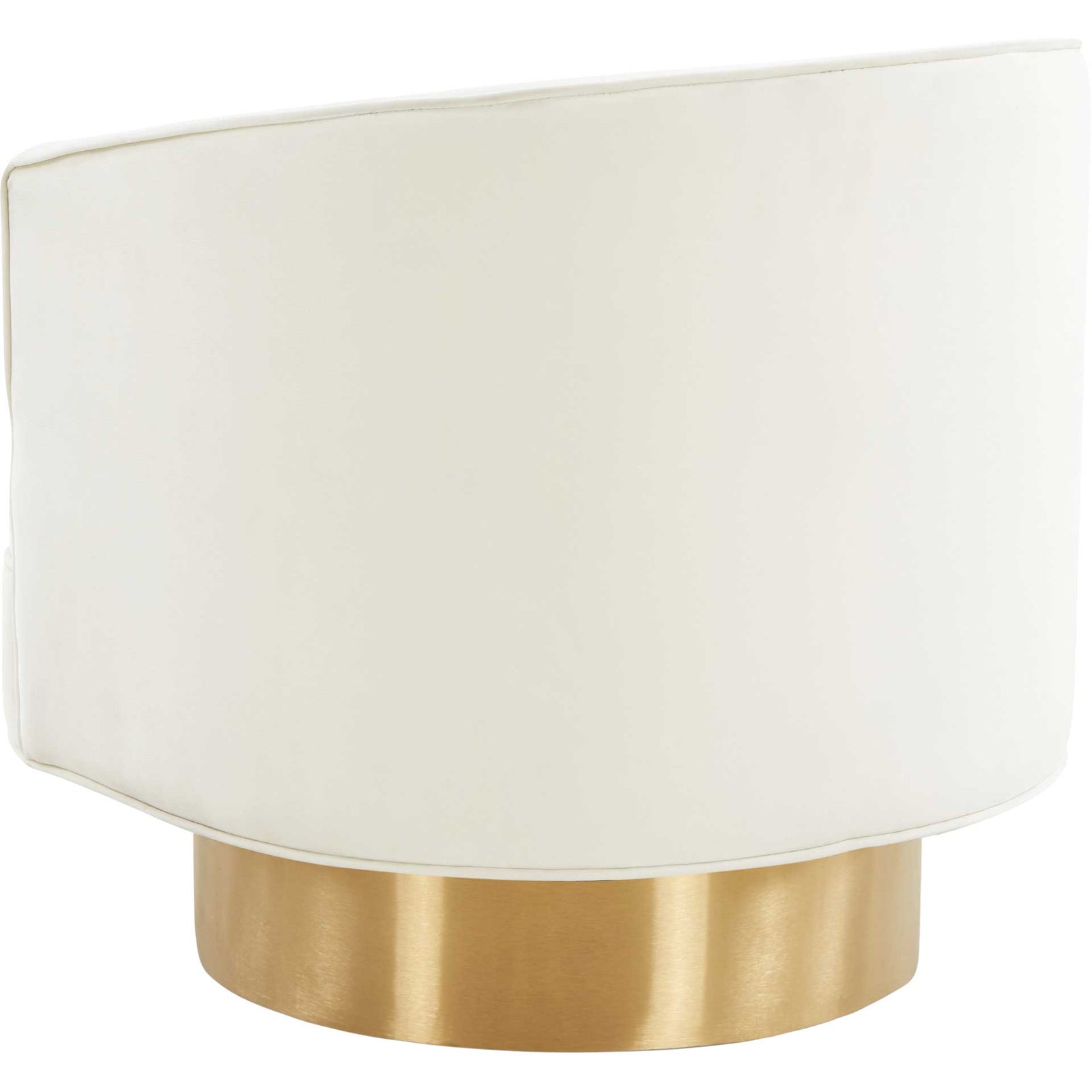 Steer Velvet Swivel Chair Cream