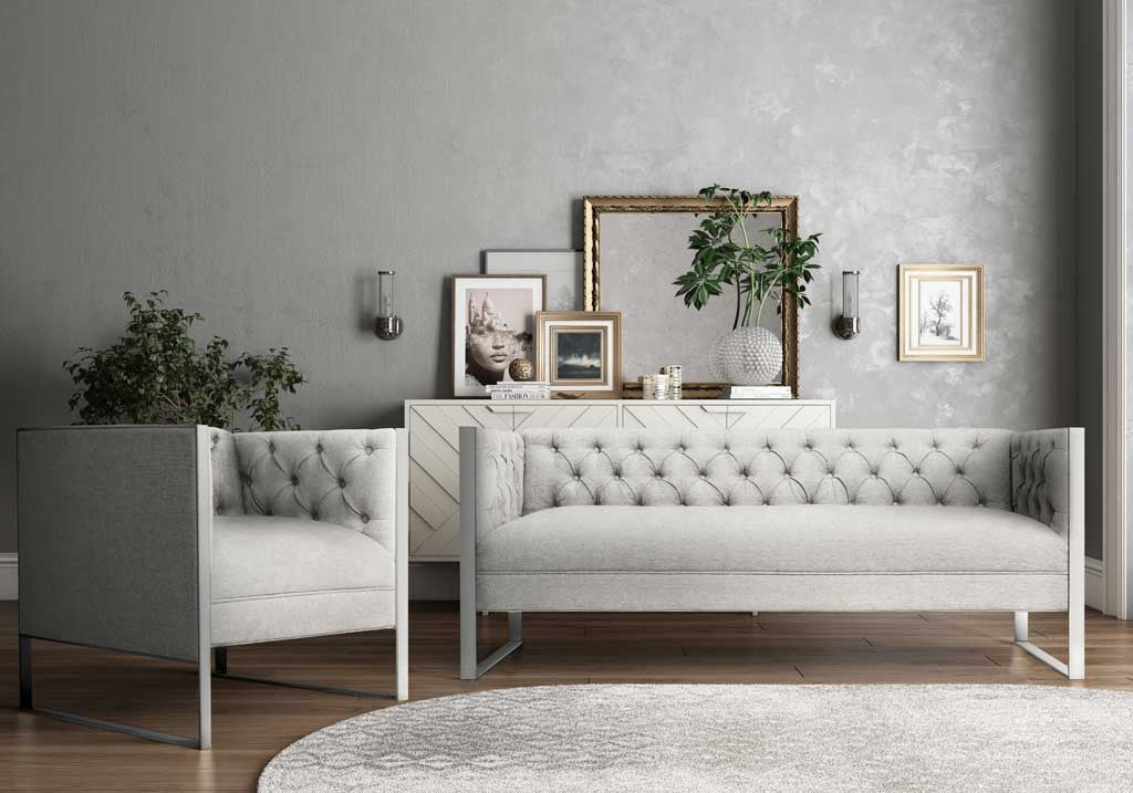 Fontaine Light Gray Sofa