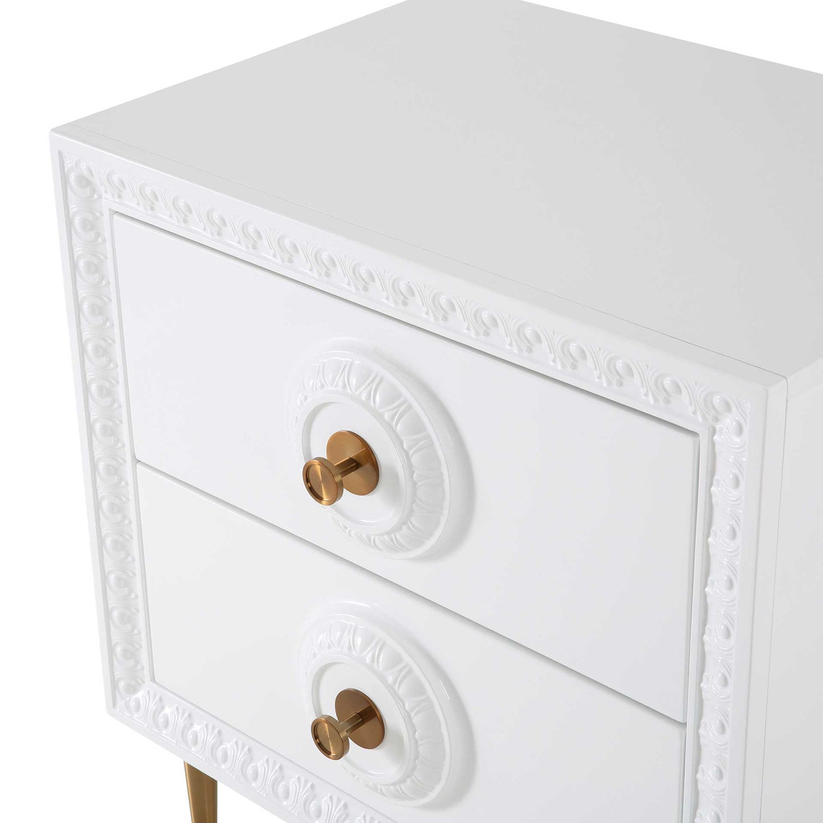 Bowie Lacquer Side Table White