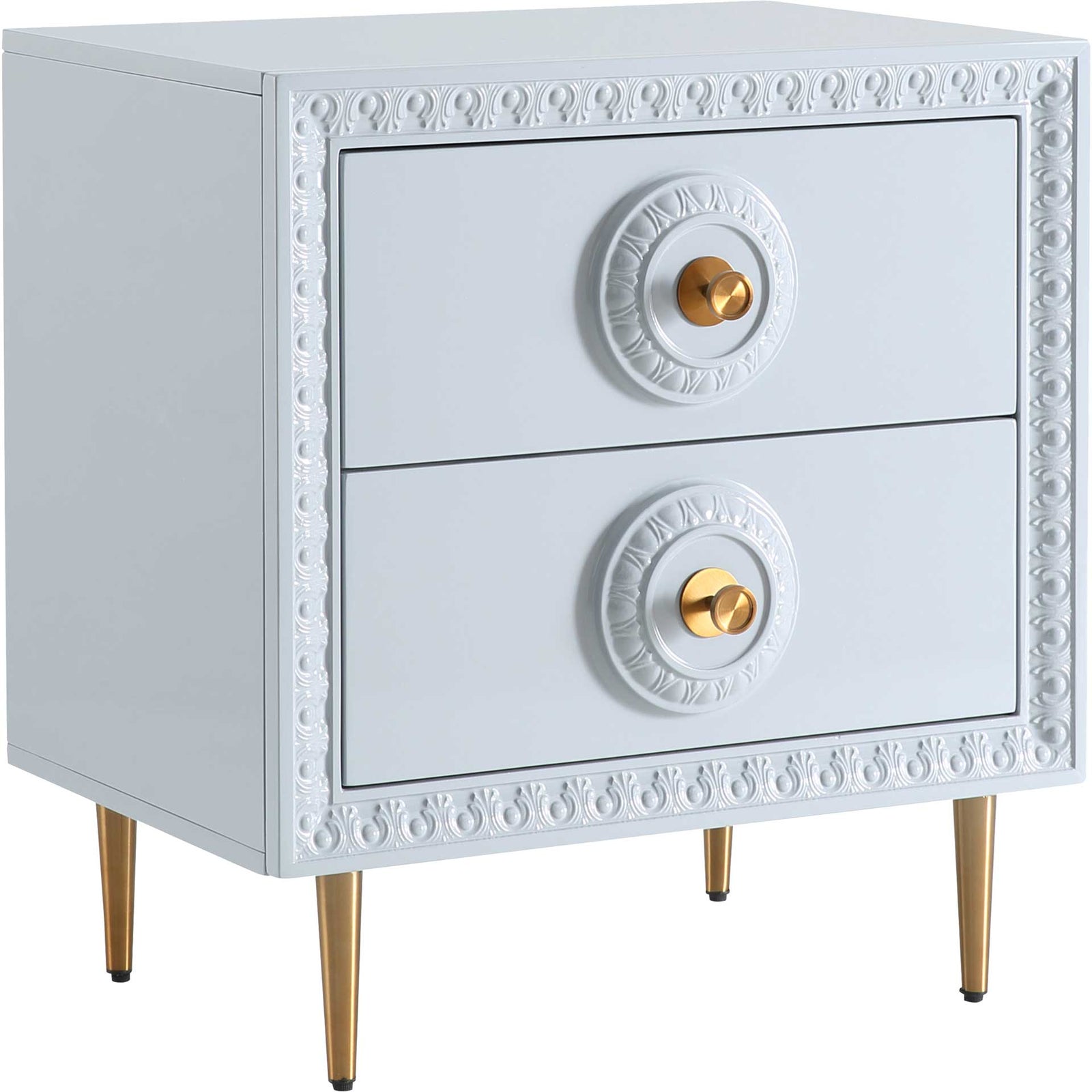 Bowie Lacquer Side Table Light Gray