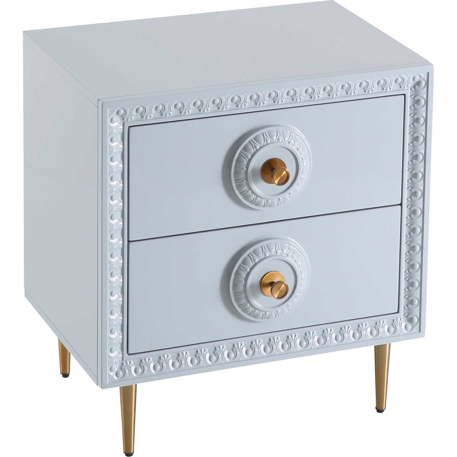 Bowie Lacquer Side Table Light Gray