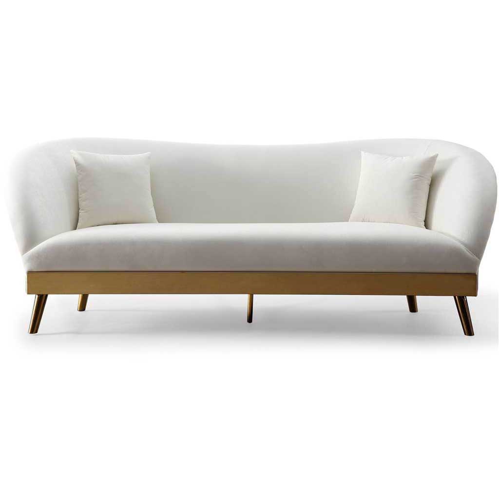 Cheston Velvet Sofa Cream