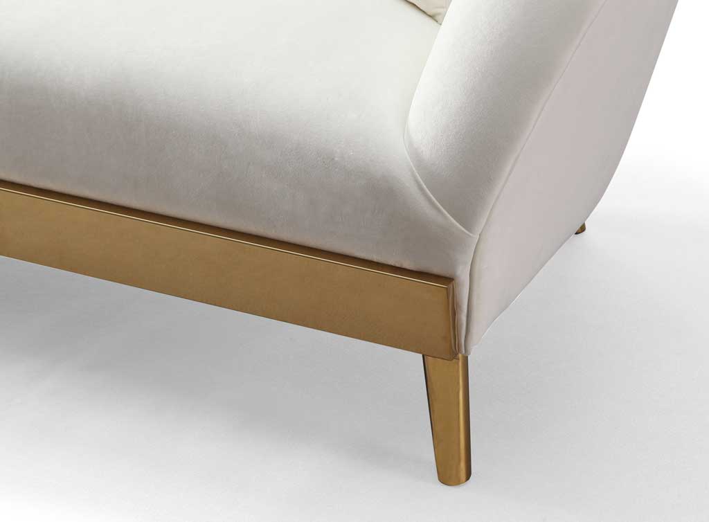 Cheston Velvet Sofa Cream