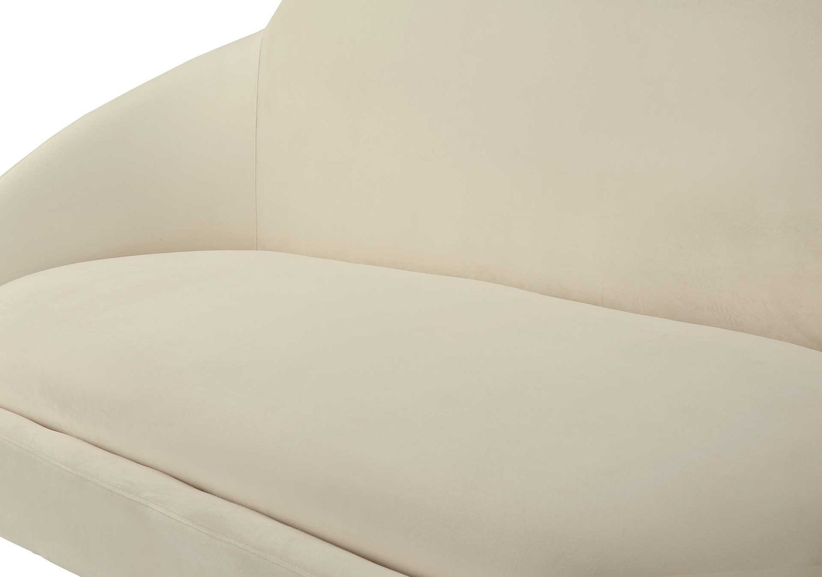 Cumulus Velvet Settee Cream