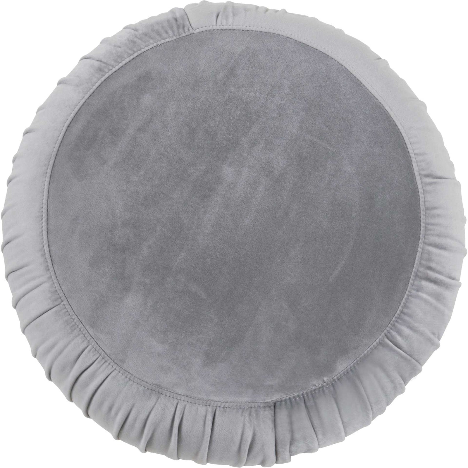 Turner Velvet Ottoman Gray