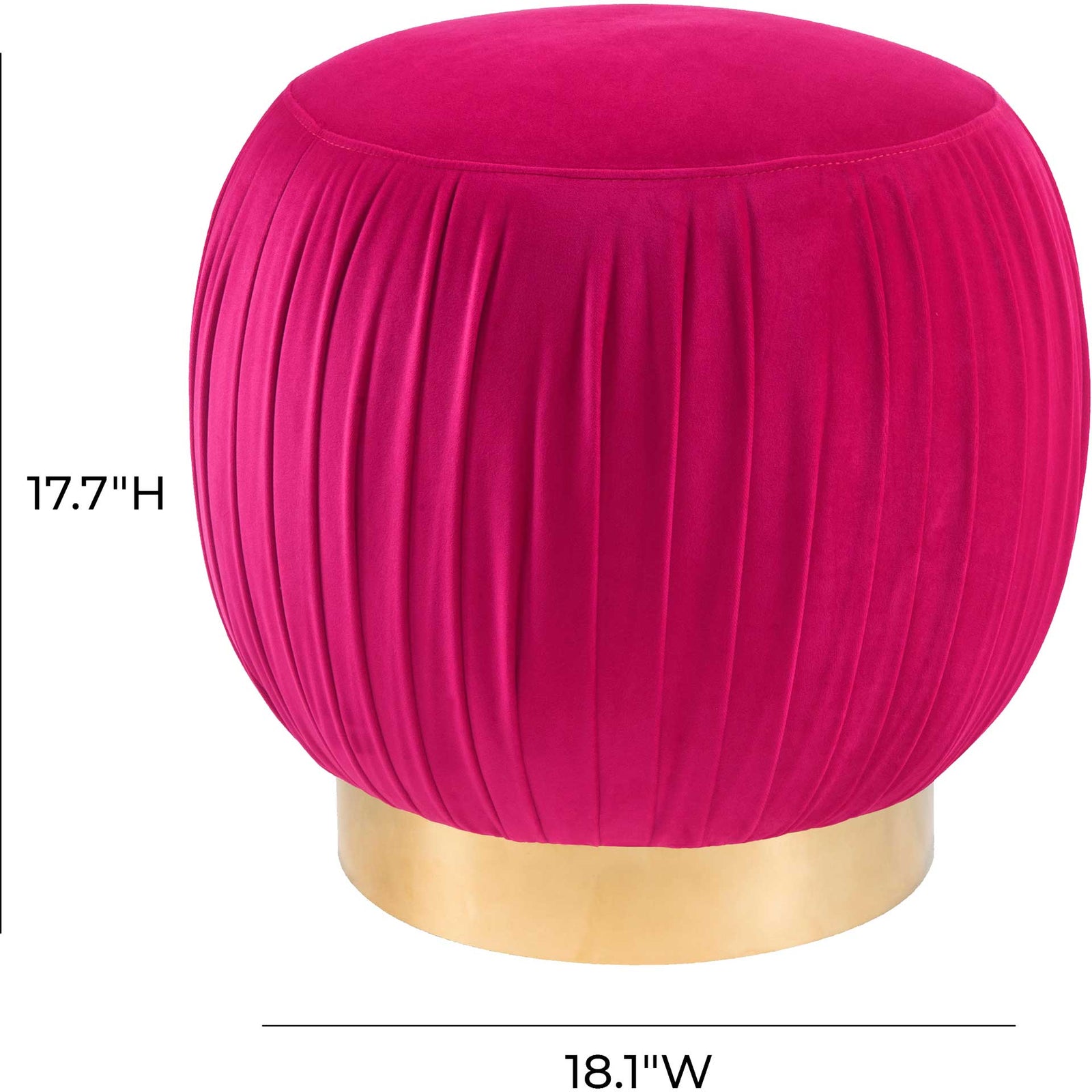 Turner Velvet Ottoman Pink