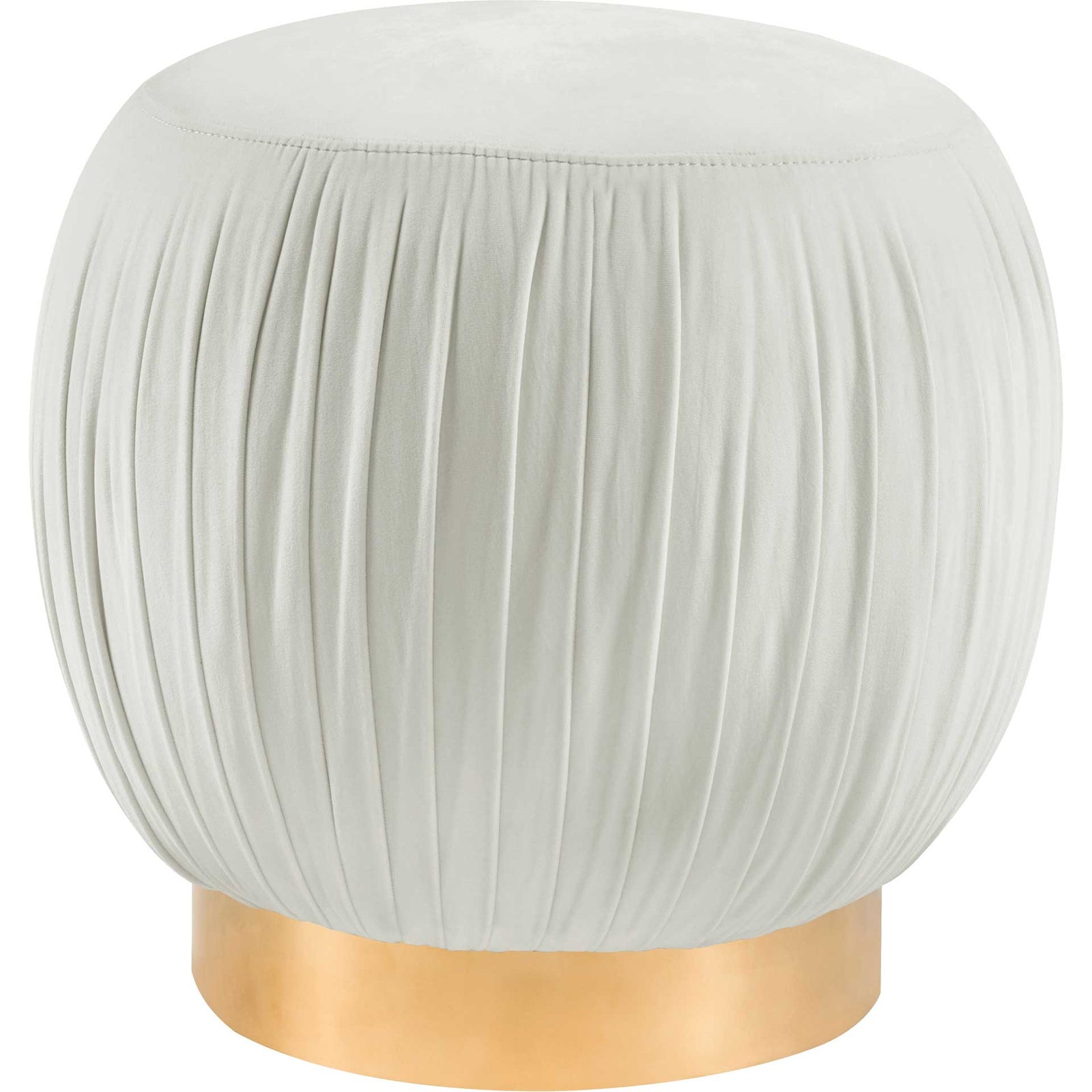 Turner Velvet Ottoman Cream