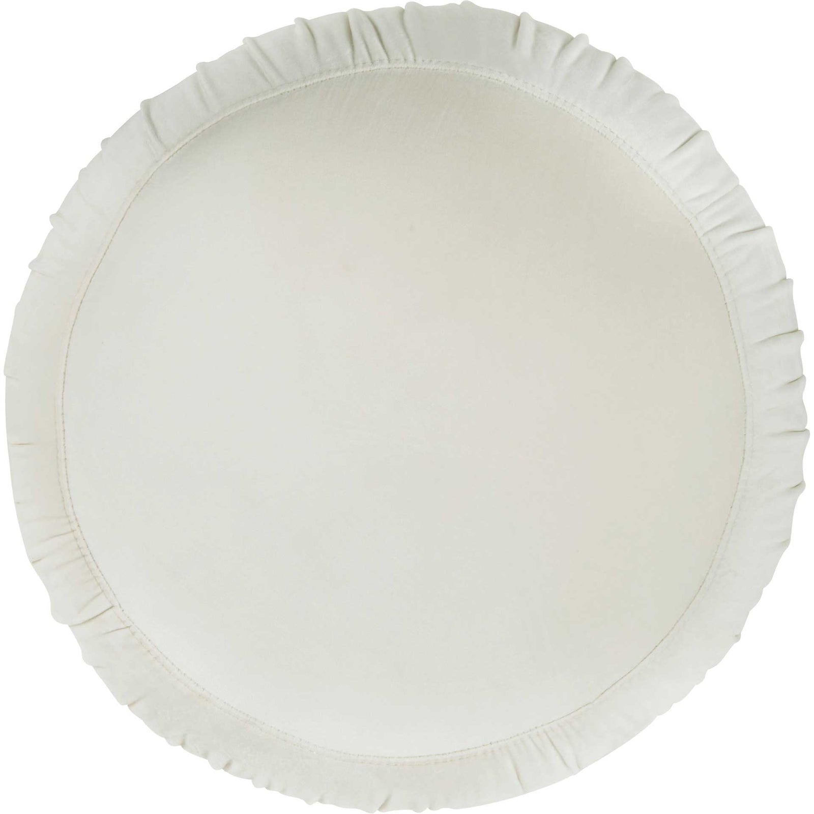 Turner Velvet Ottoman Cream