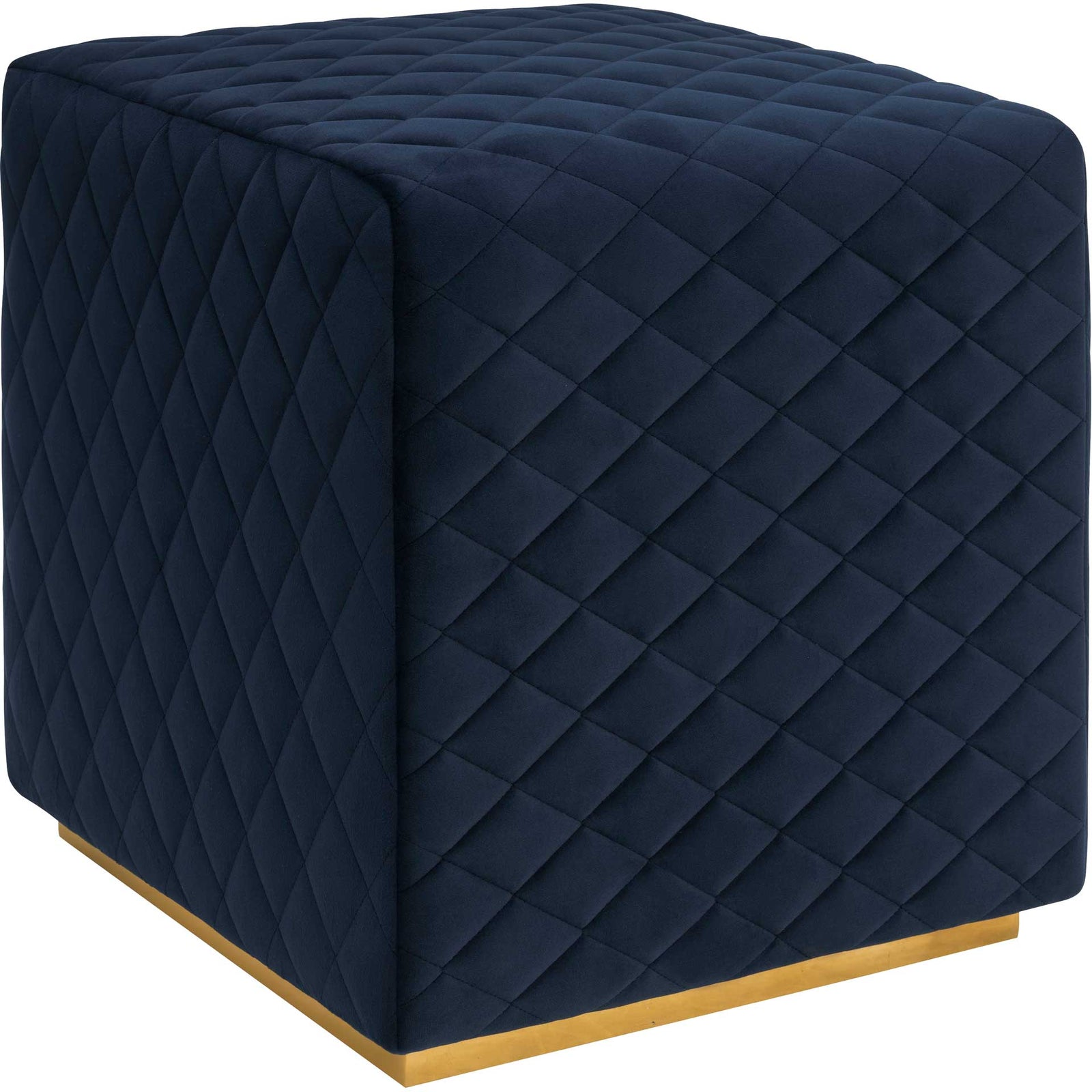 Kefton Velvet Ottoman Navy