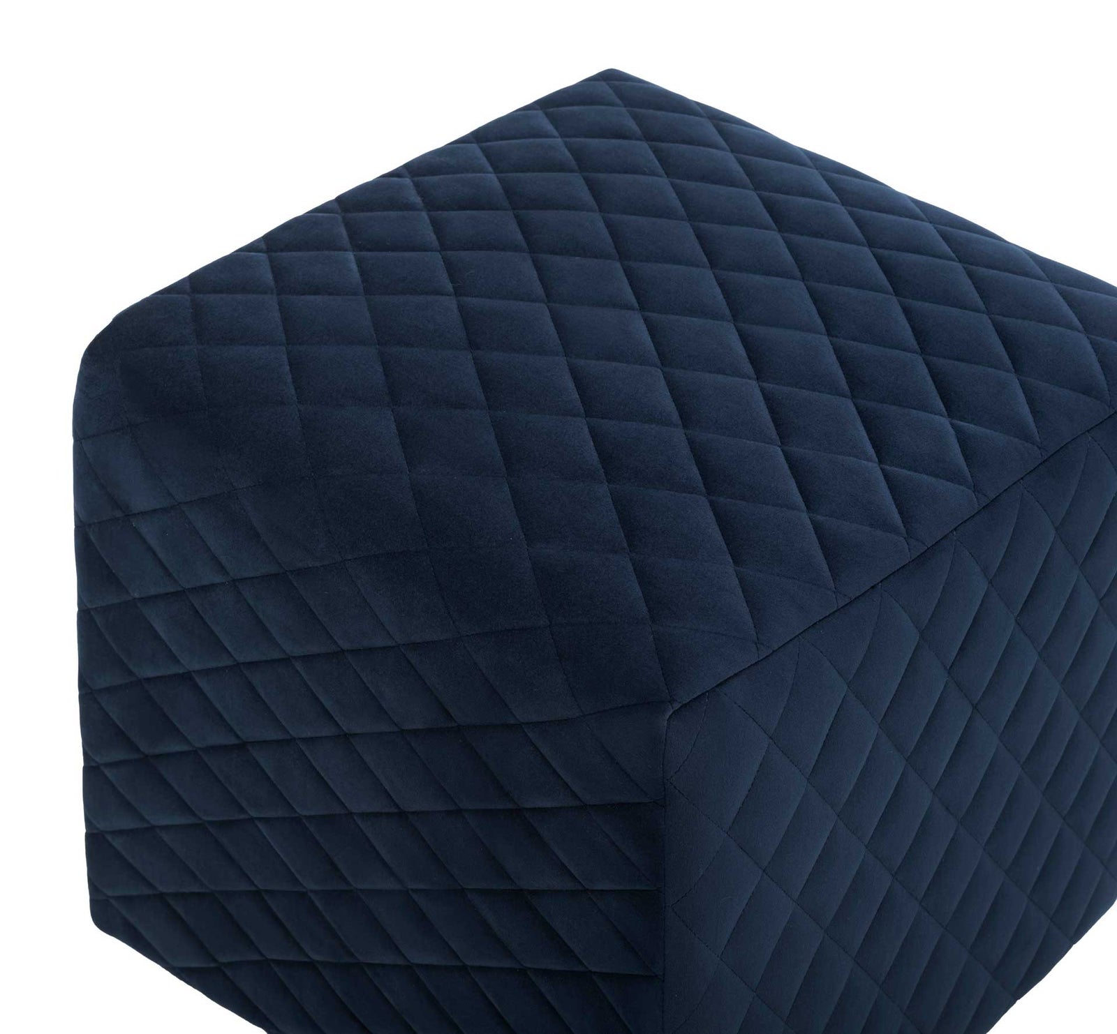 Kefton Velvet Ottoman Navy