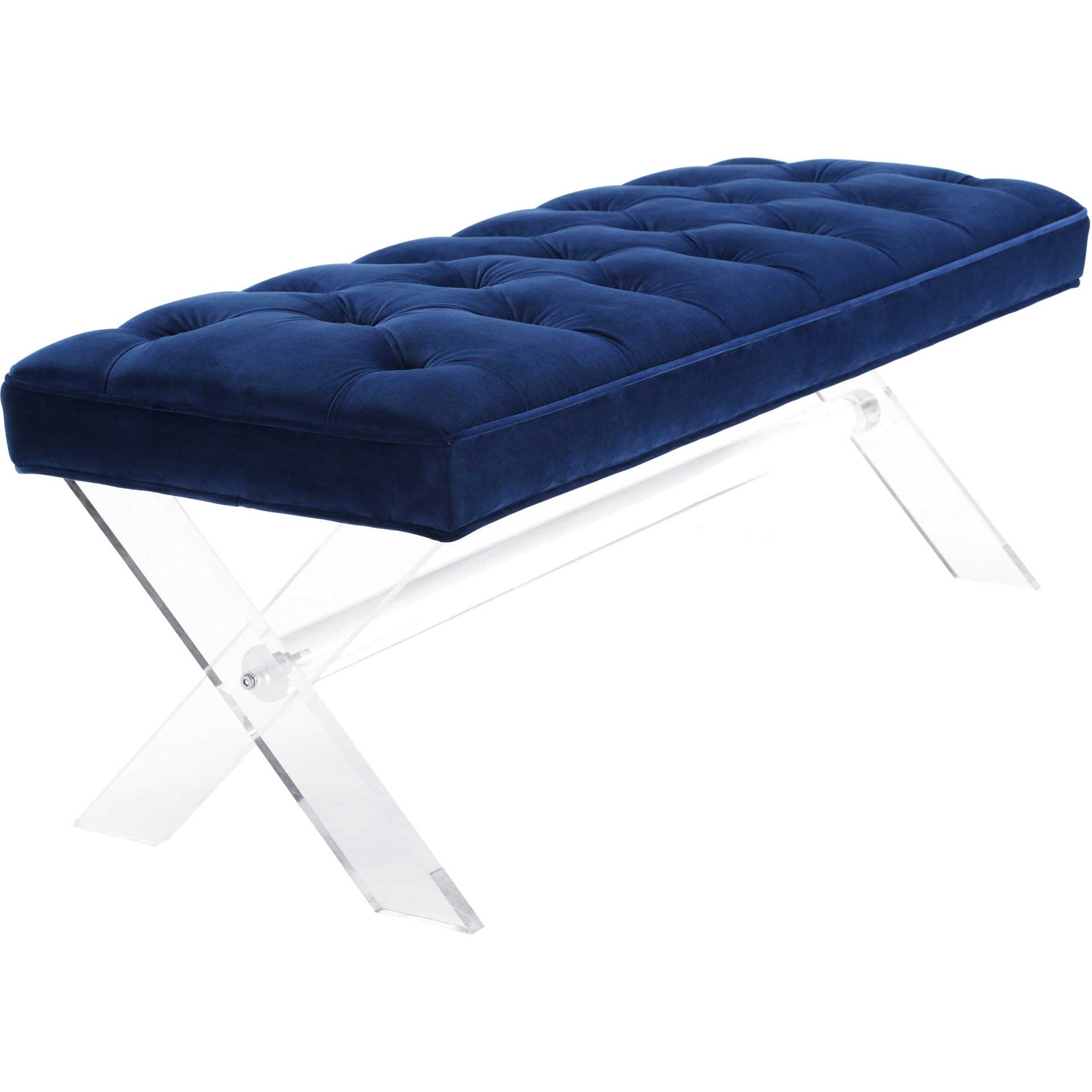 Clairton Lucite Bench Navy