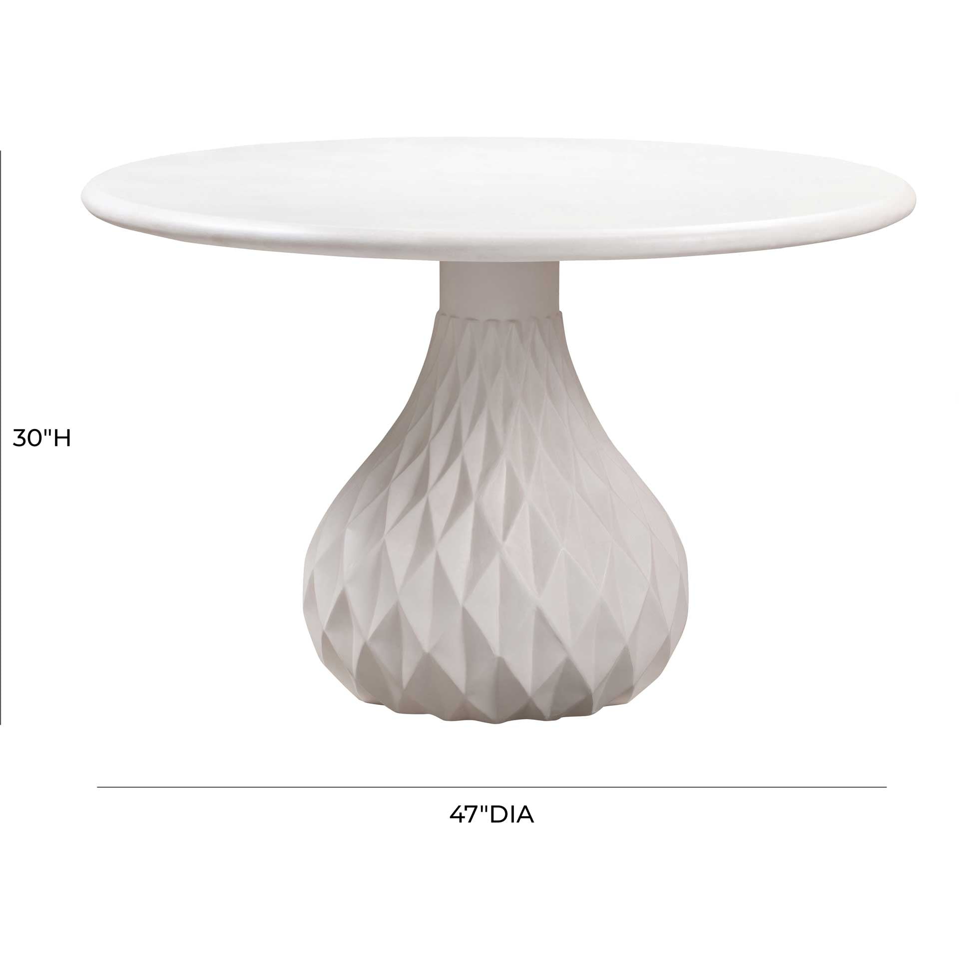 Tunisia Concrete Dining Table Ivory