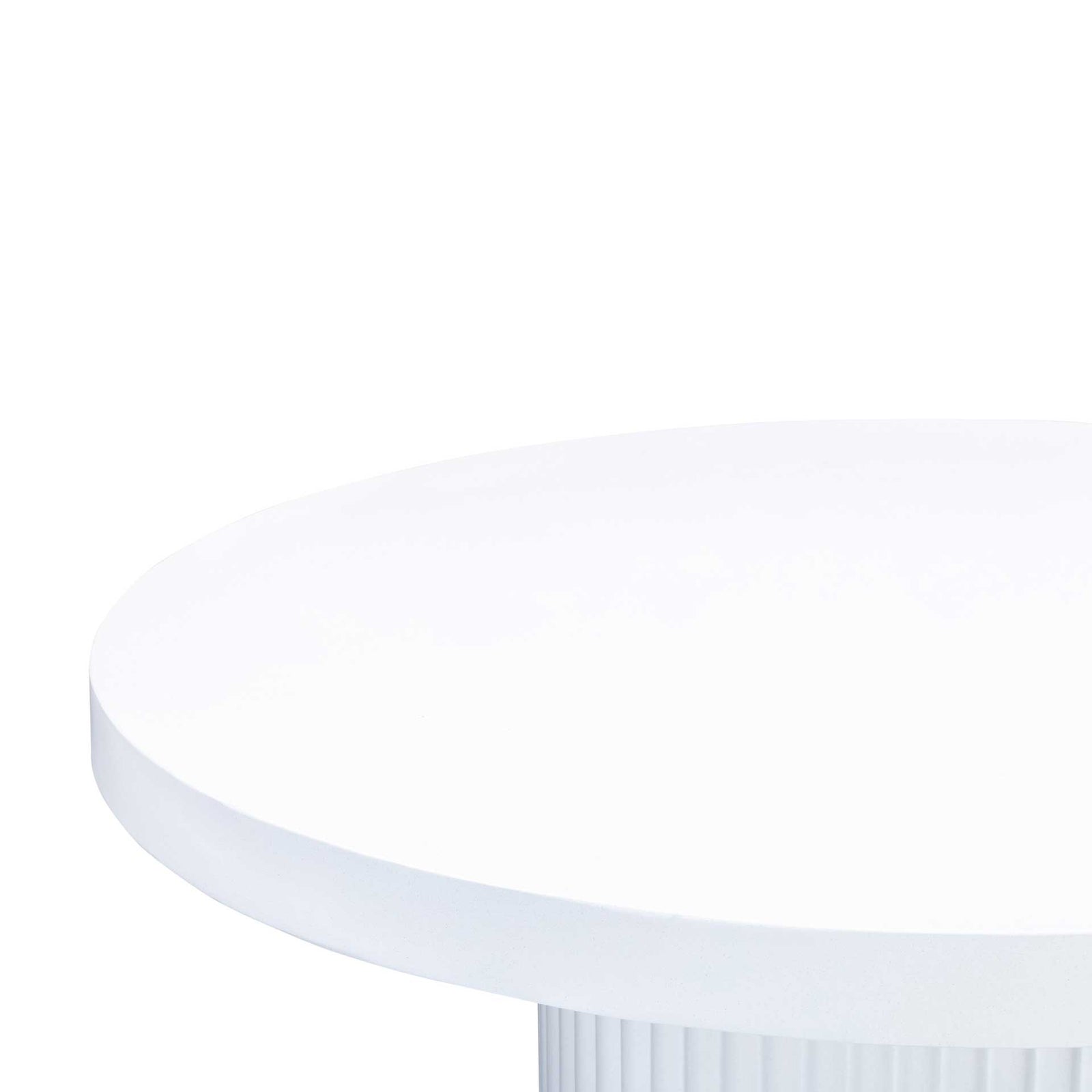 Waylon Concrete Round Dining Table Ivory