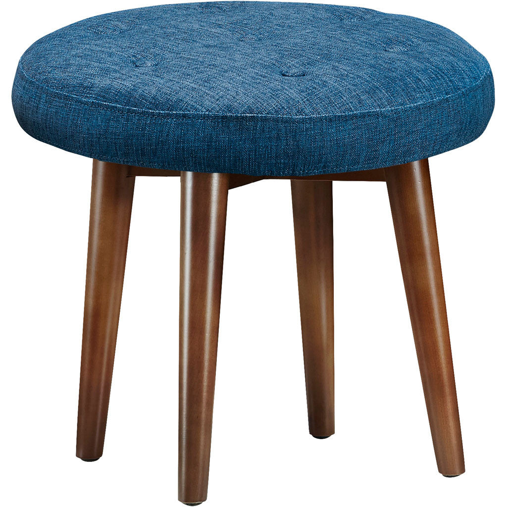 Malvern Blue Linen Stool