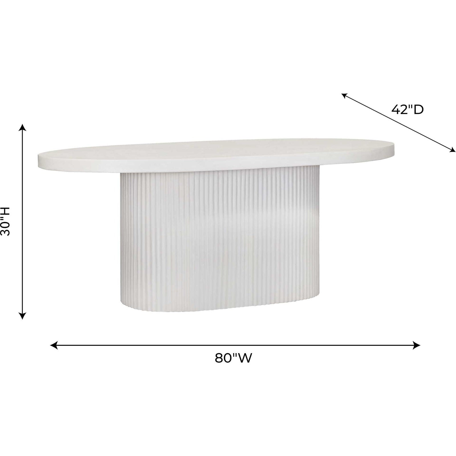 Waylon Concrete Dining Table Ivory