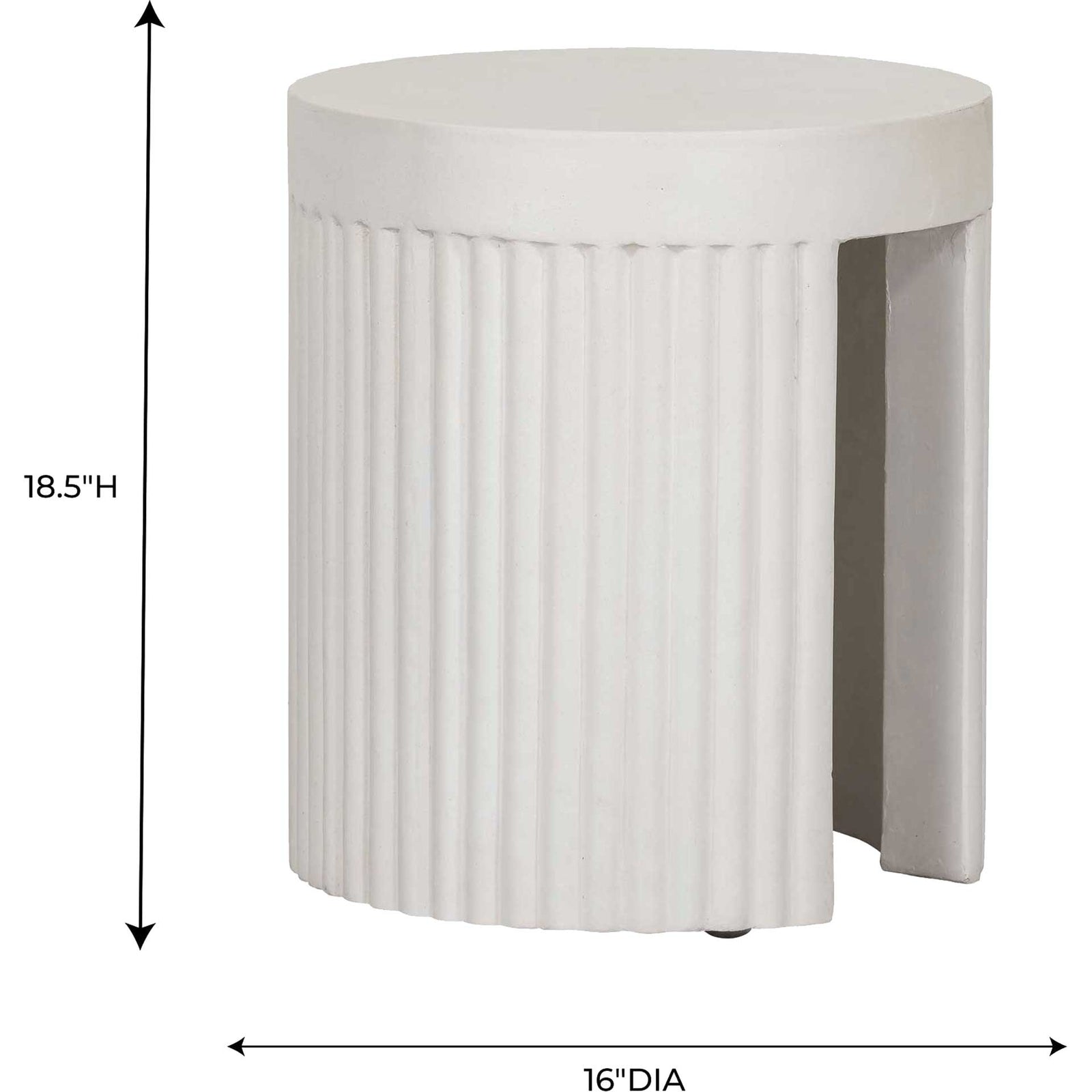 Waylon Concrete Stool White