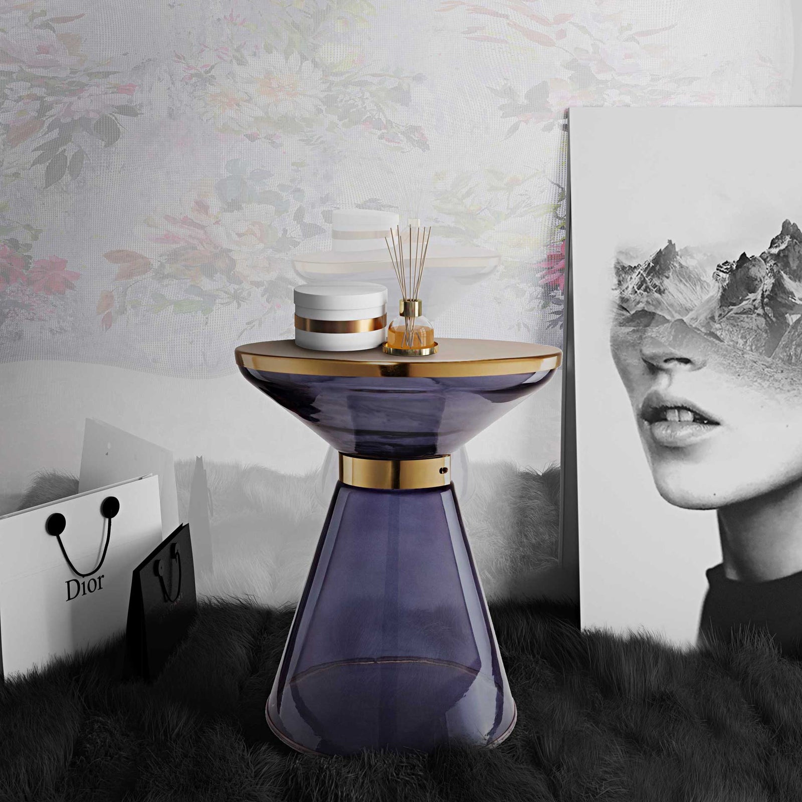 Coen Side Table Blue