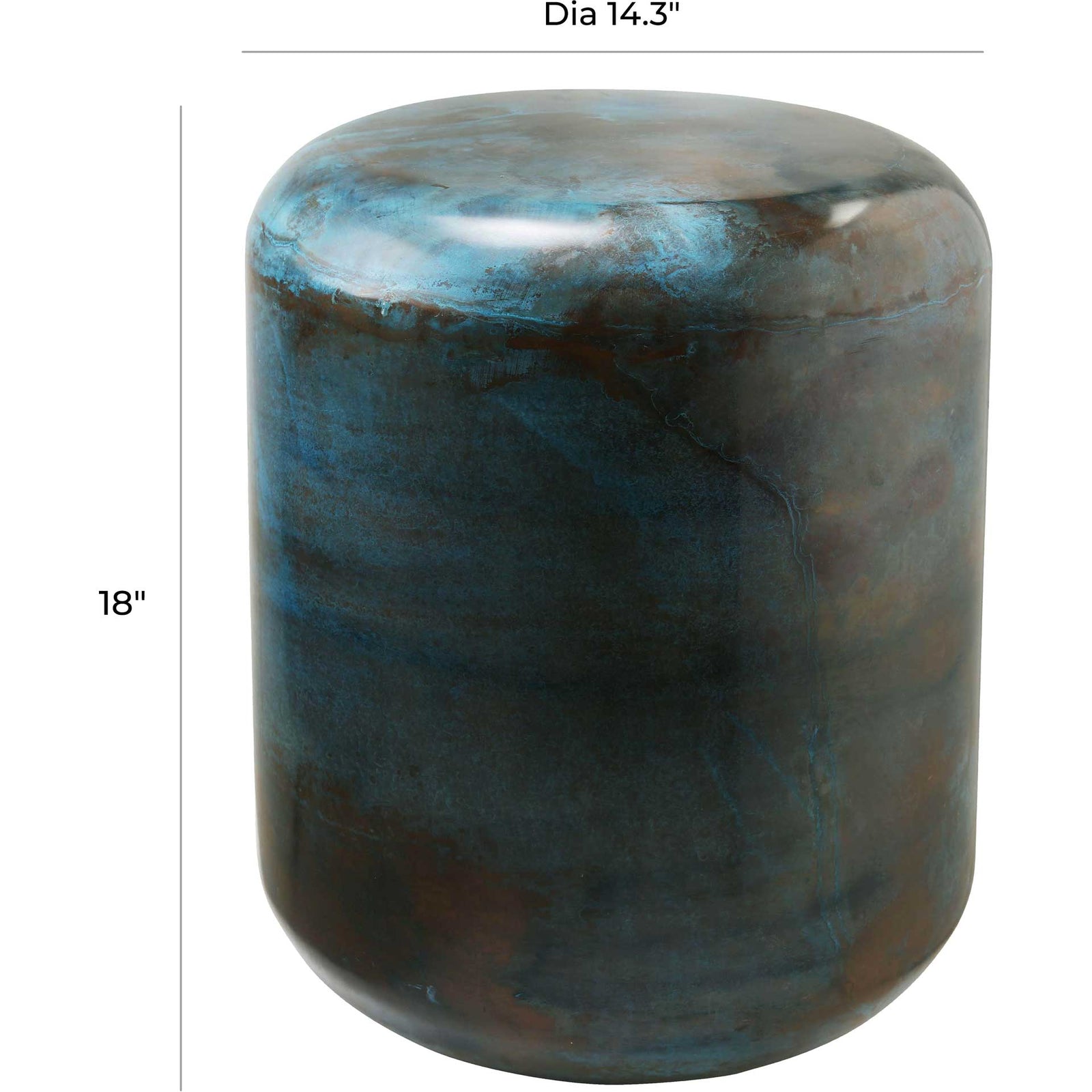 Bottle Steel Stool Blue