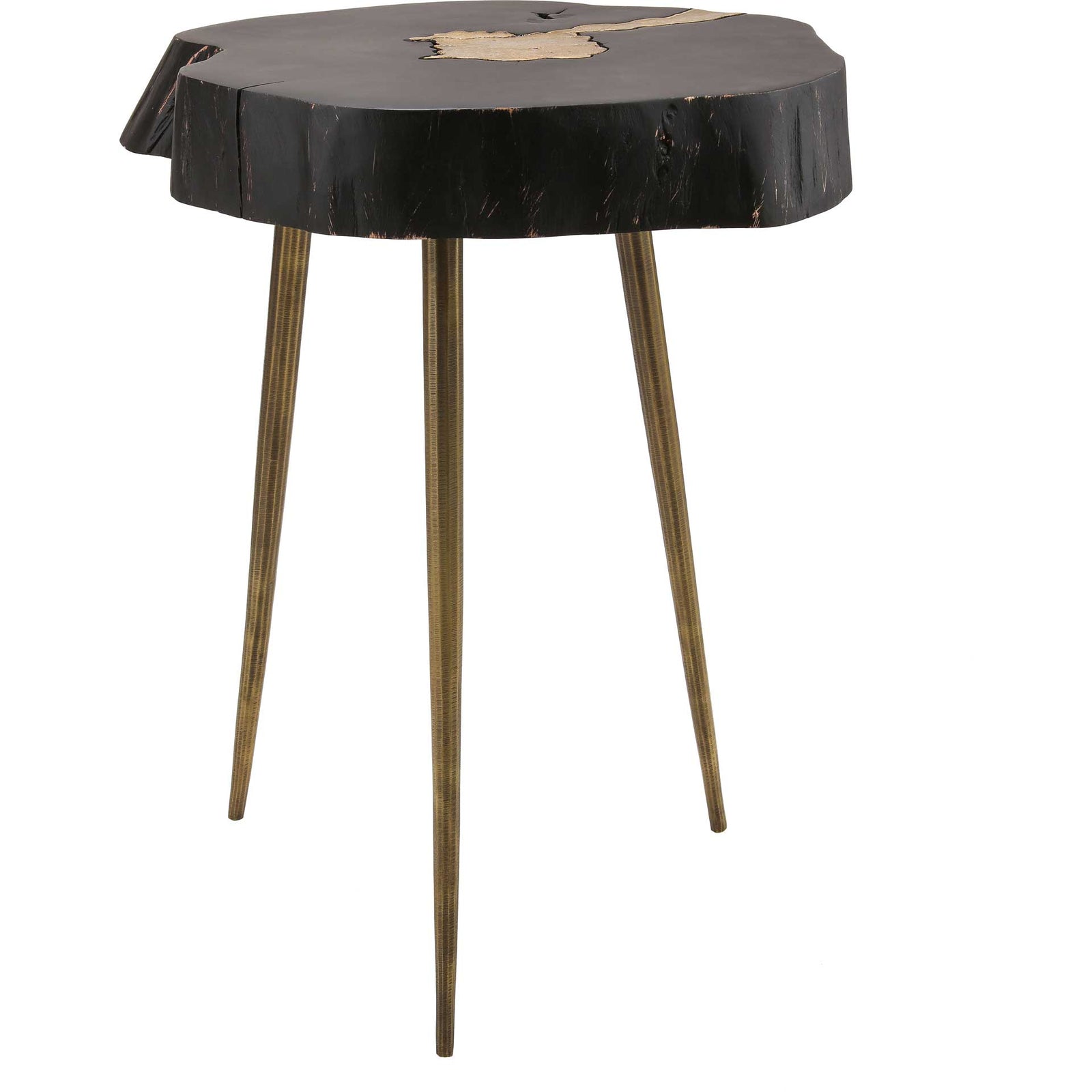 Tieton Side Table Black/Brass