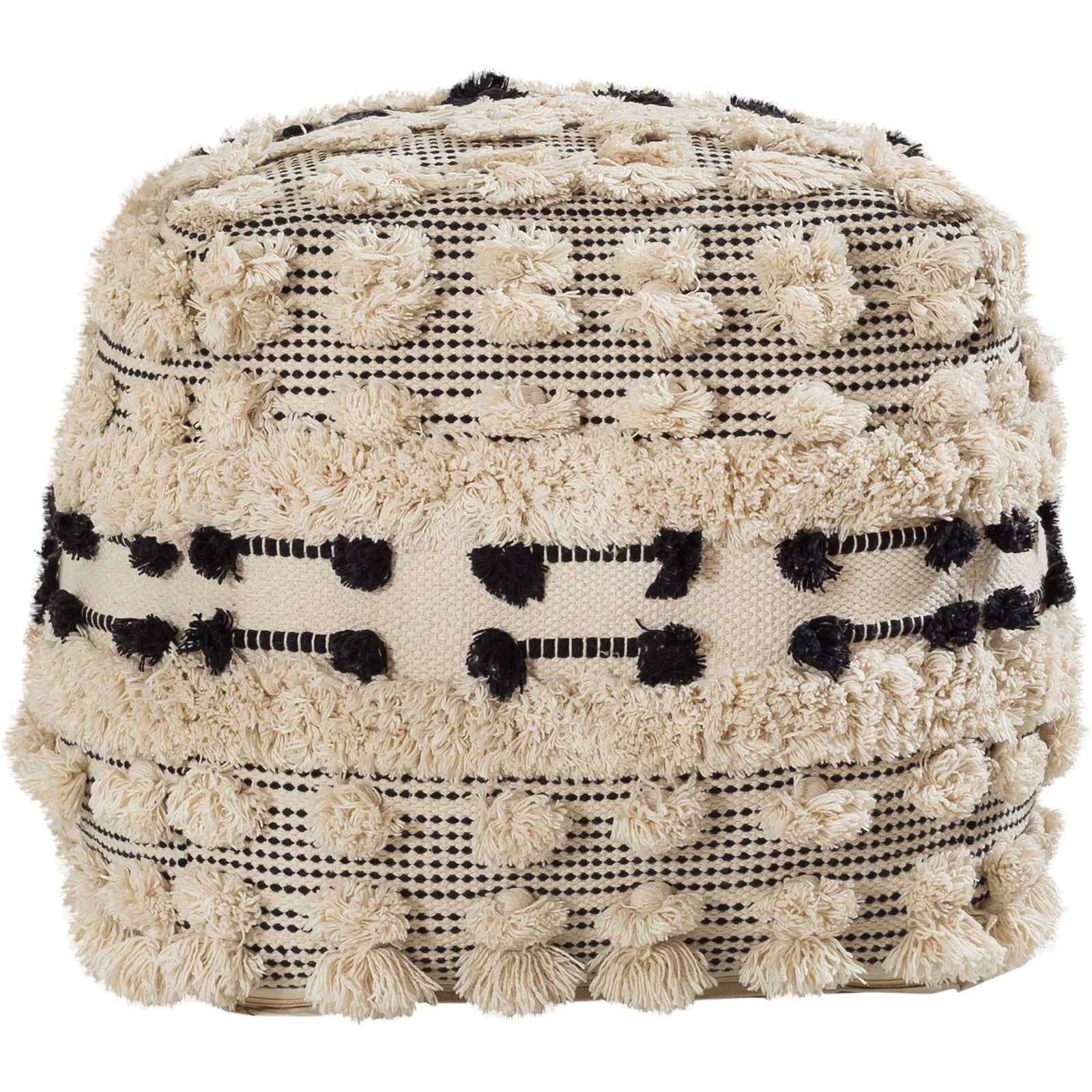Bain Cotton Pouf Beige
