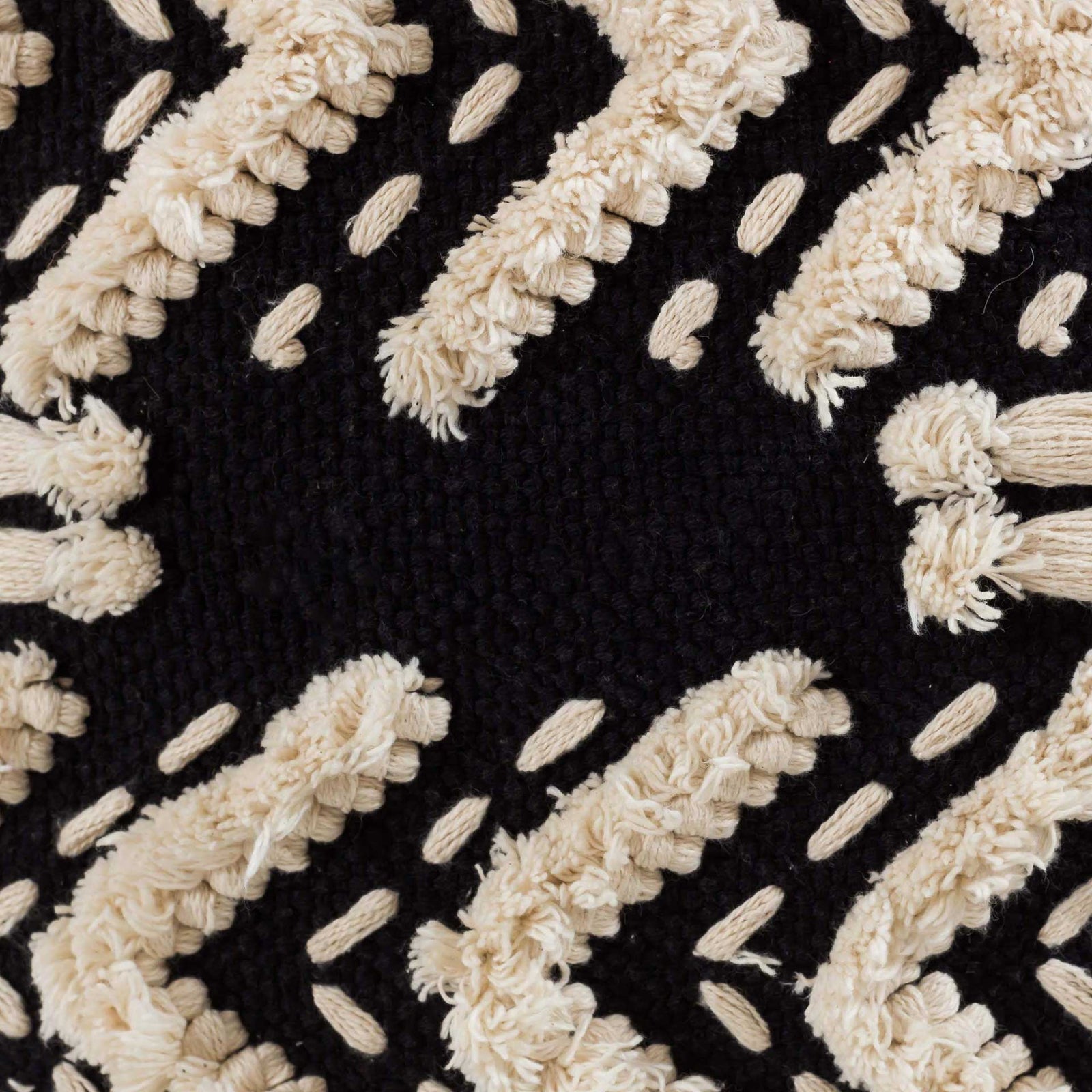 Madelynn Cotton Pouf Black