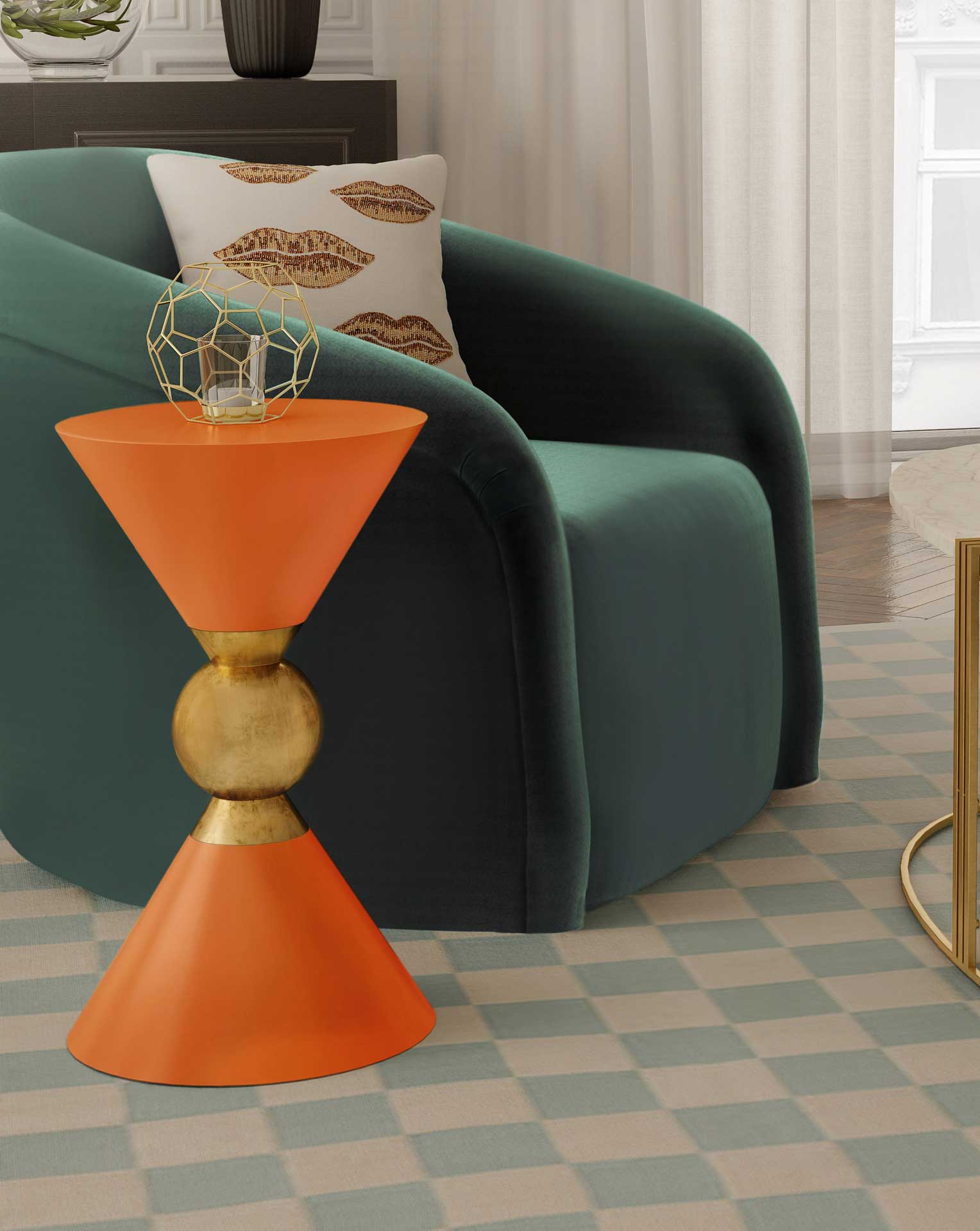 Bain Side Table Orange