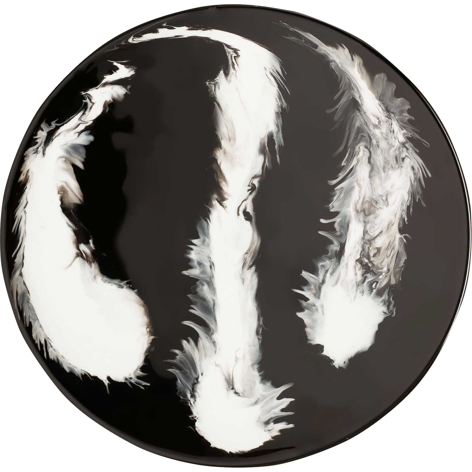 Enamel Accent Table Black/White