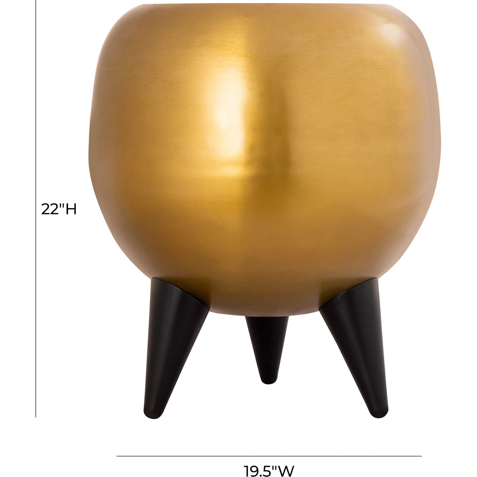 Spike Side Table Gold/Black