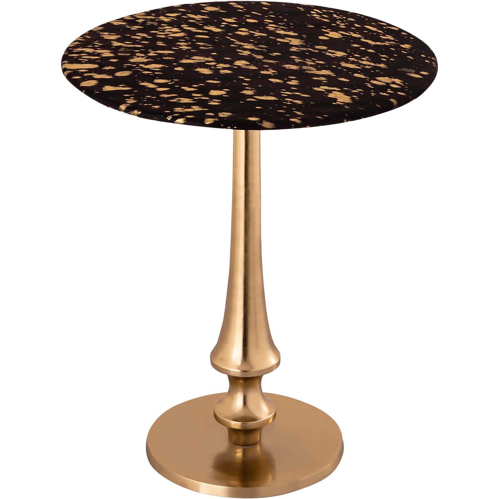 Gordon Goathide Side Table Black/Gold