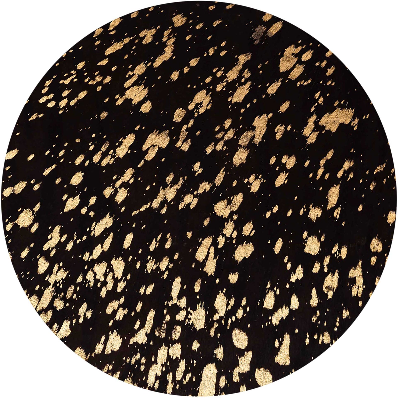 Gordon Goathide Side Table Black/Gold