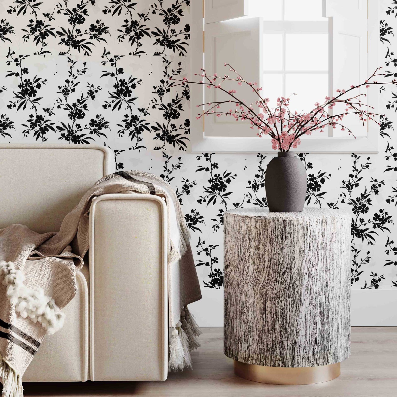 Dallas Side Table Distressed White