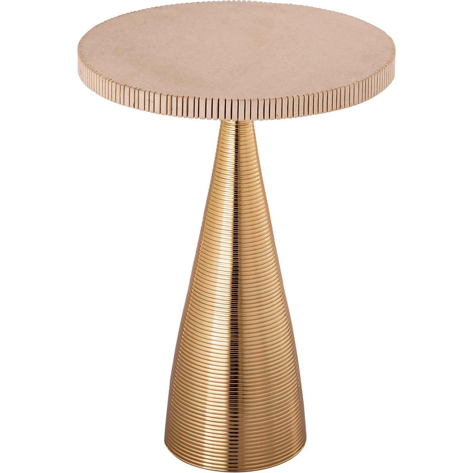 Celine Ribbed Side Table Gold