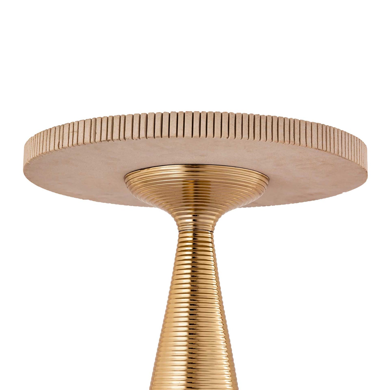 Celine Ribbed Side Table Gold