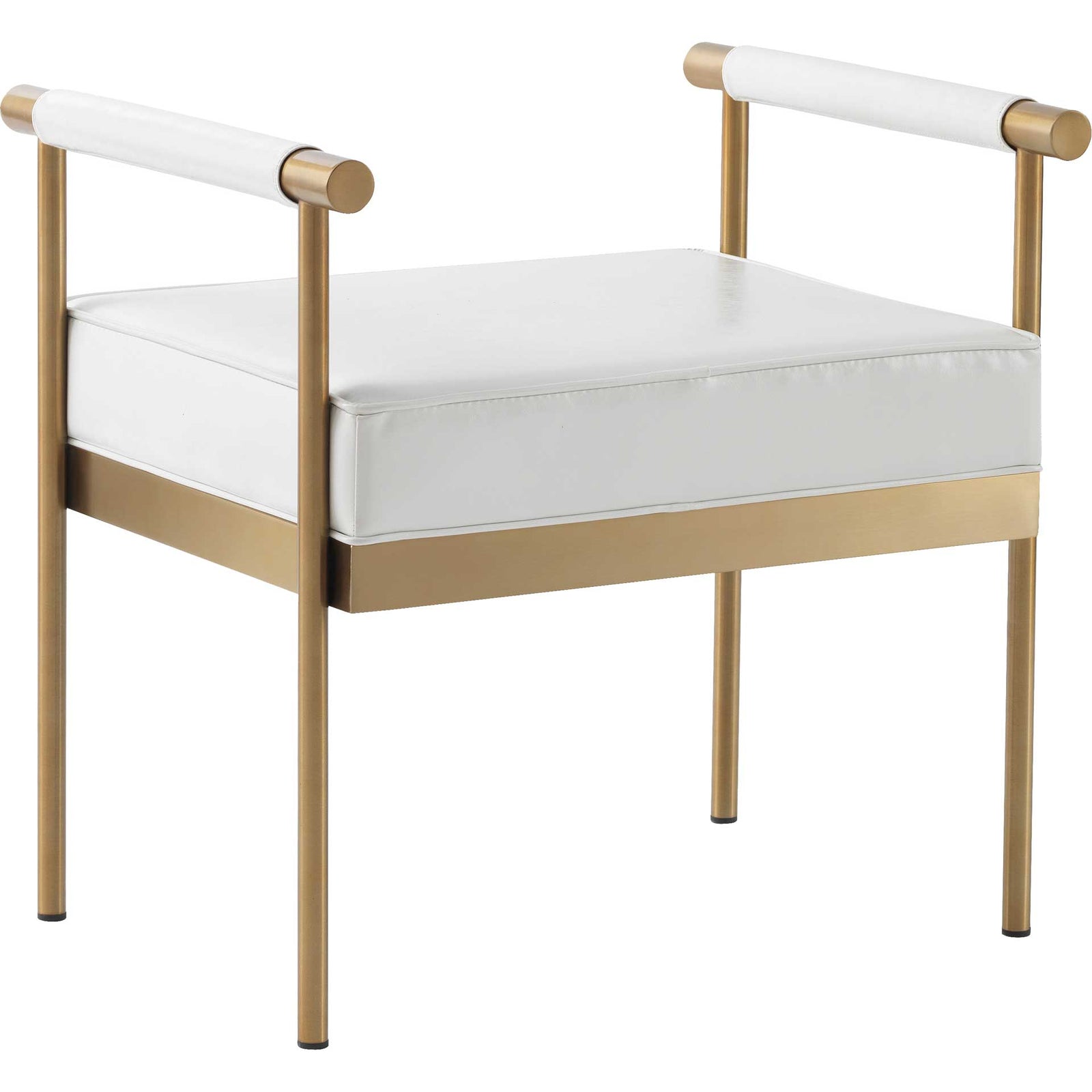 Dion Vegan Leather Bench White