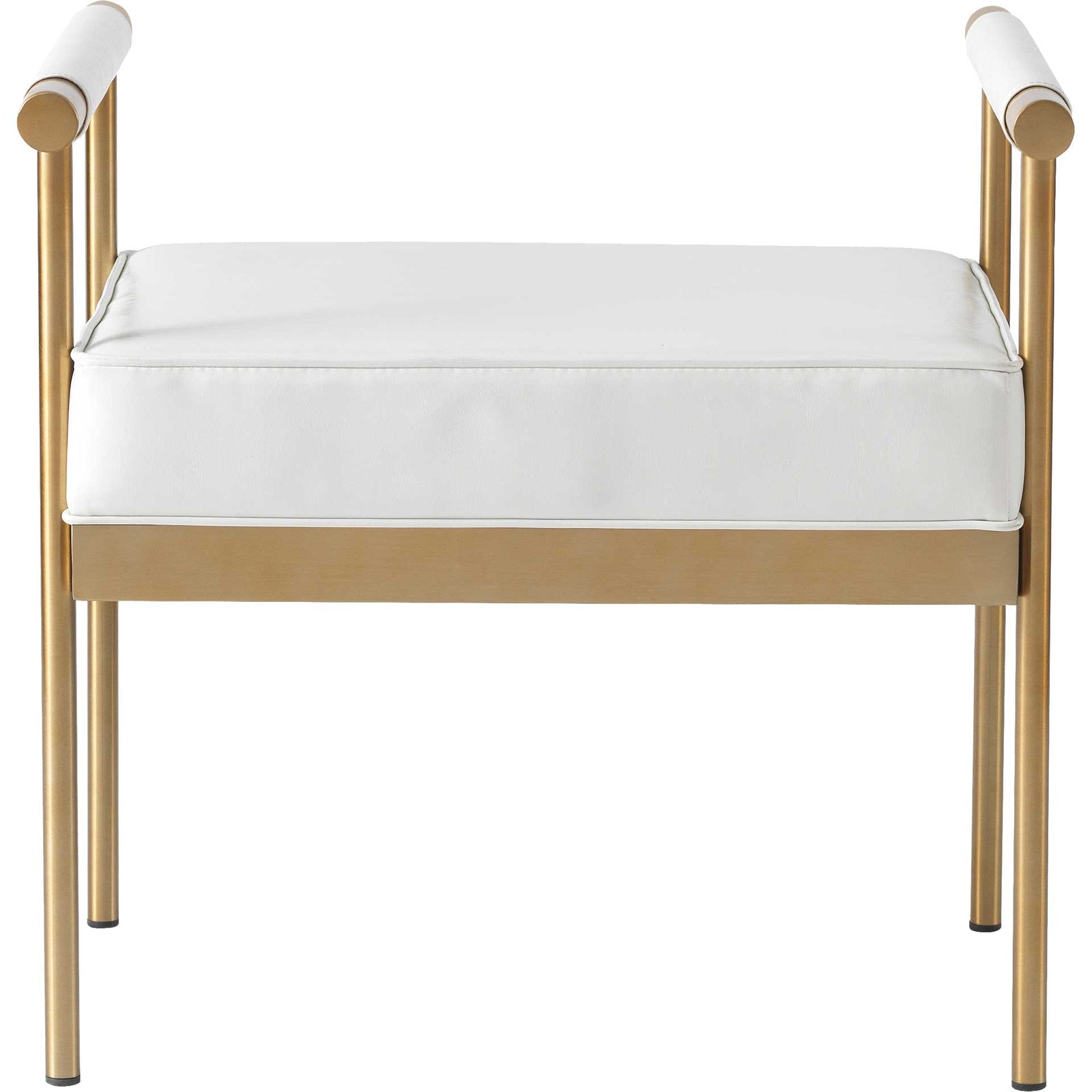 Dion Vegan Leather Bench White