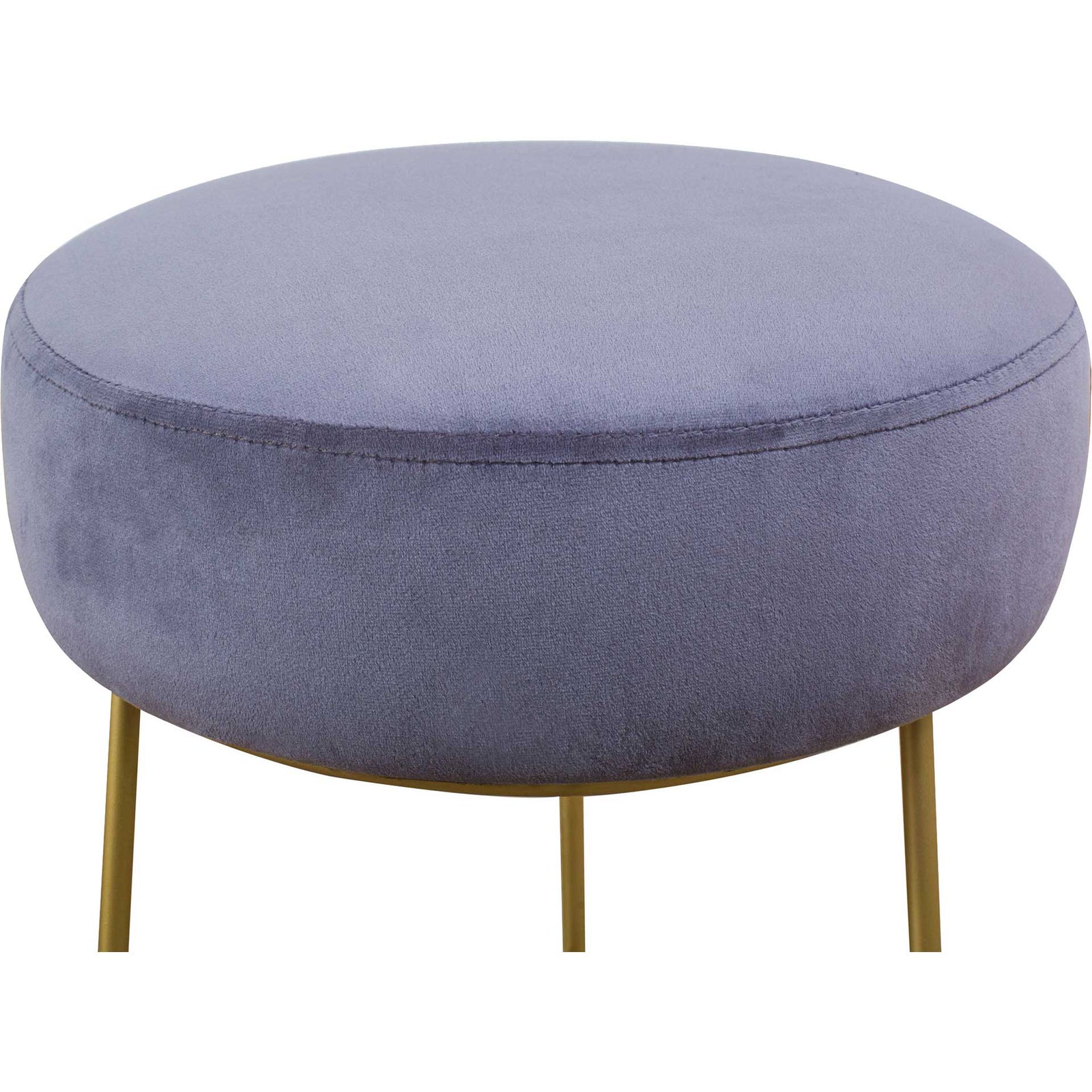 Nixie Velvet Stool Gray