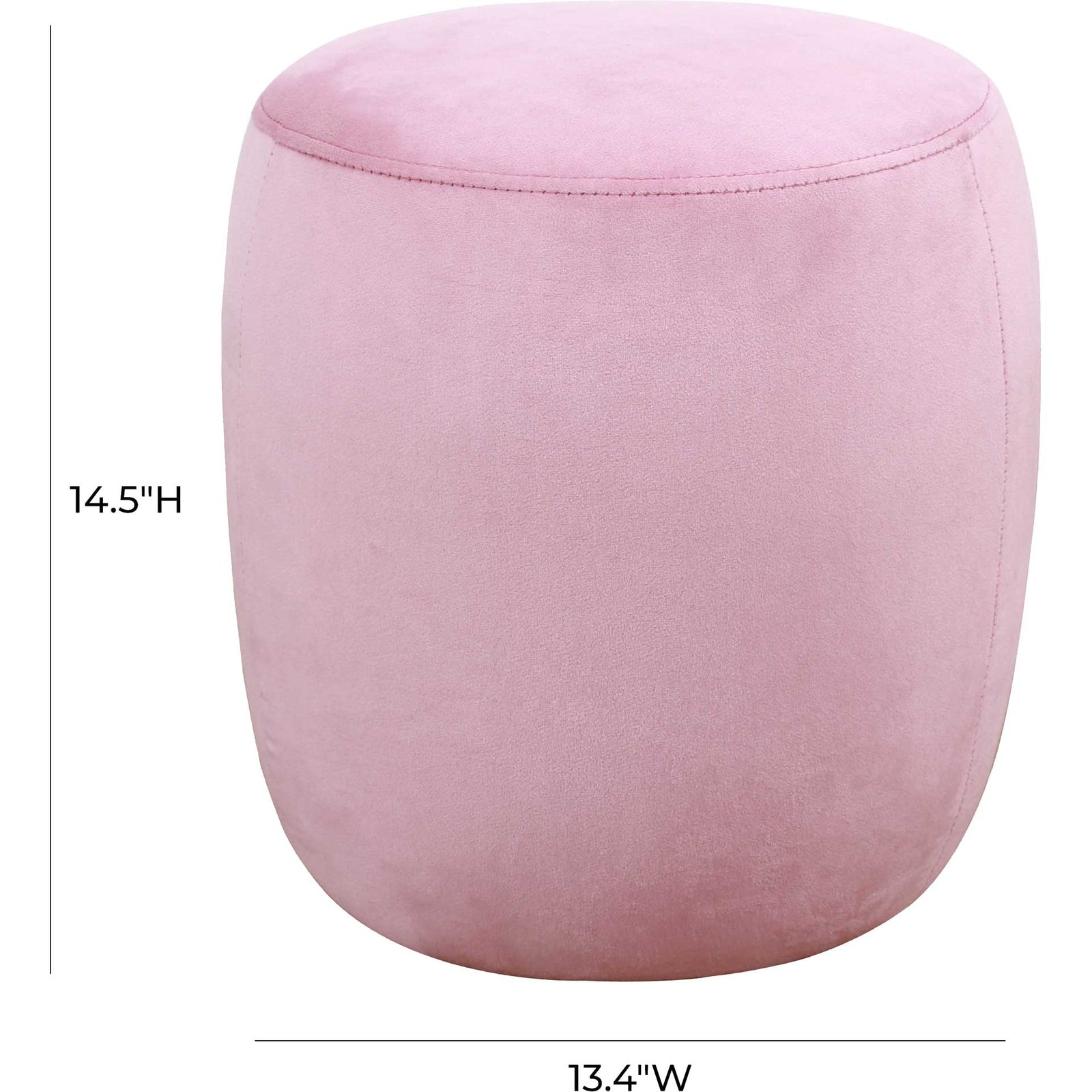 Wilder Velvet Ottoman Blush