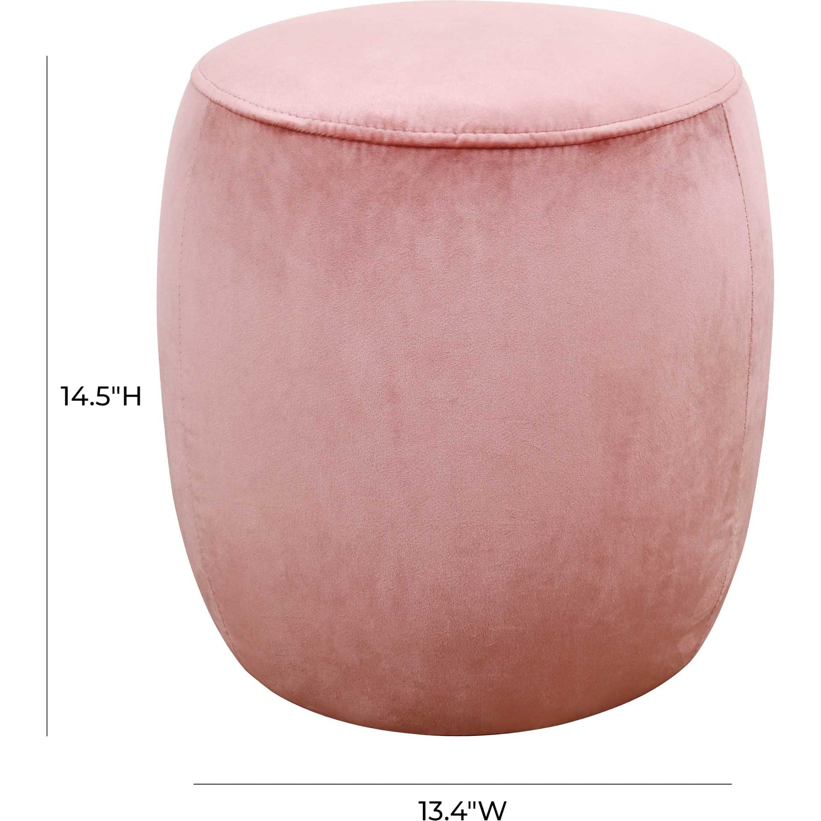 Wilder Velvet Ottoman Salmon