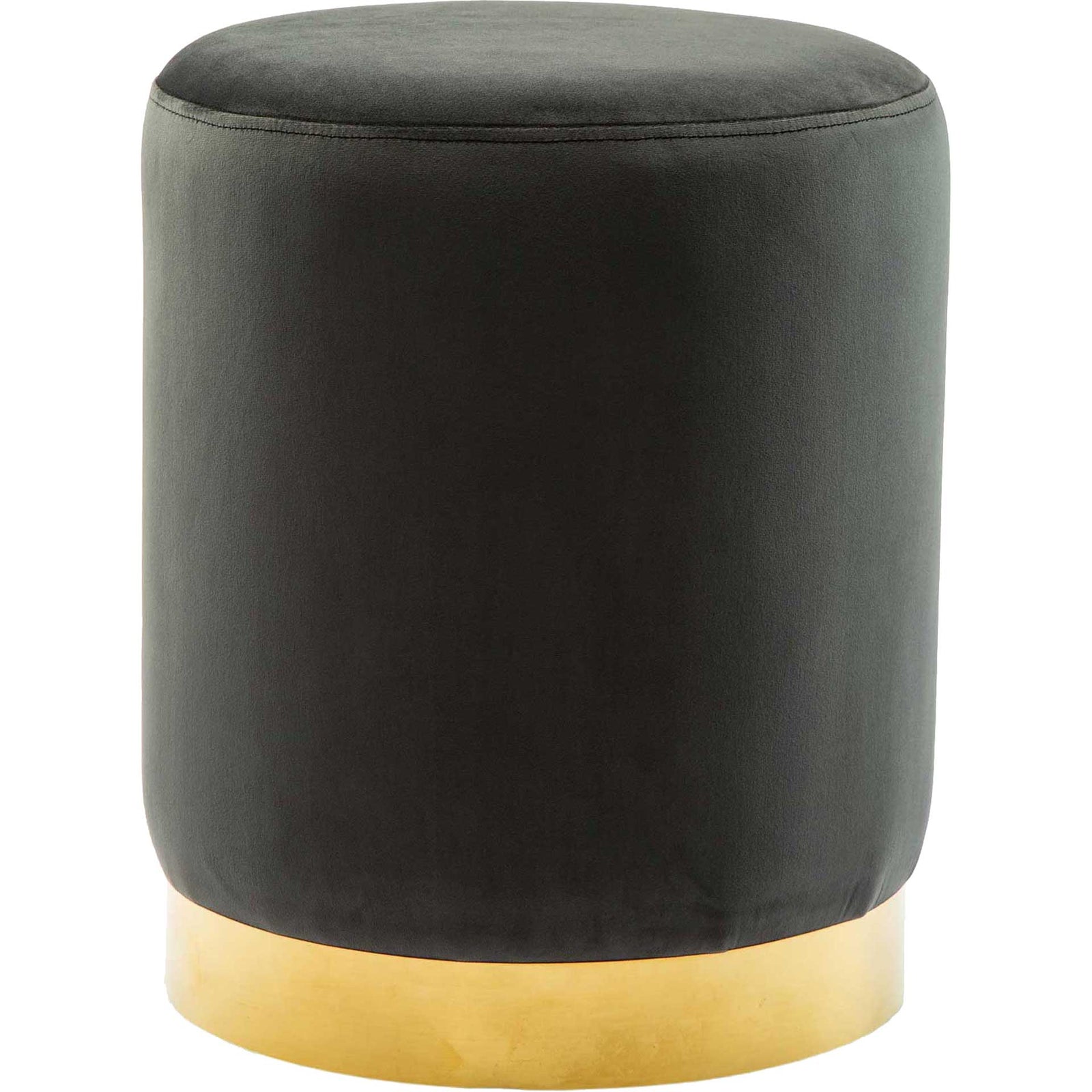 Proclaim Velvet Ottoman Gray